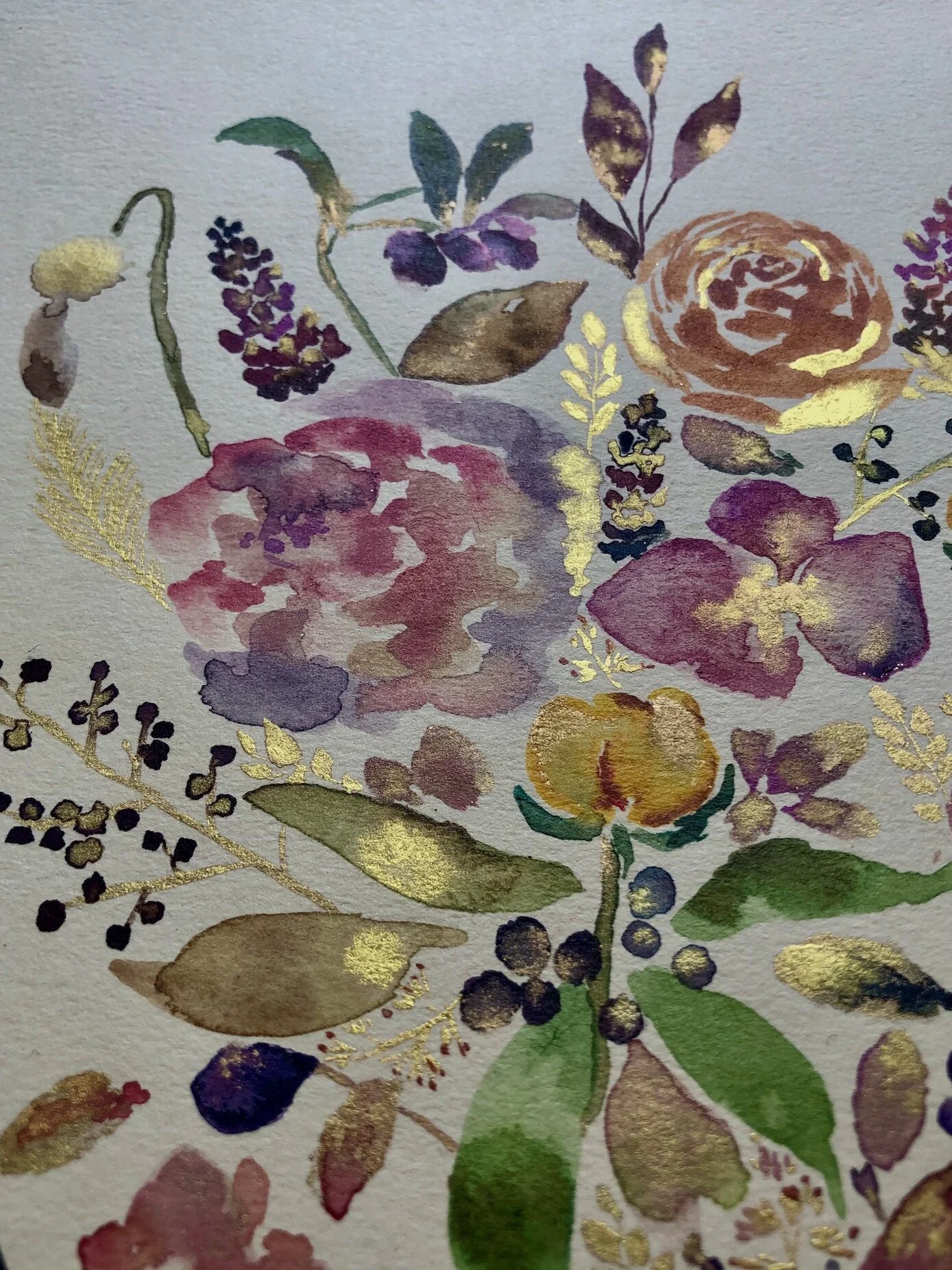 floral watercolor painting - love being yourself 3