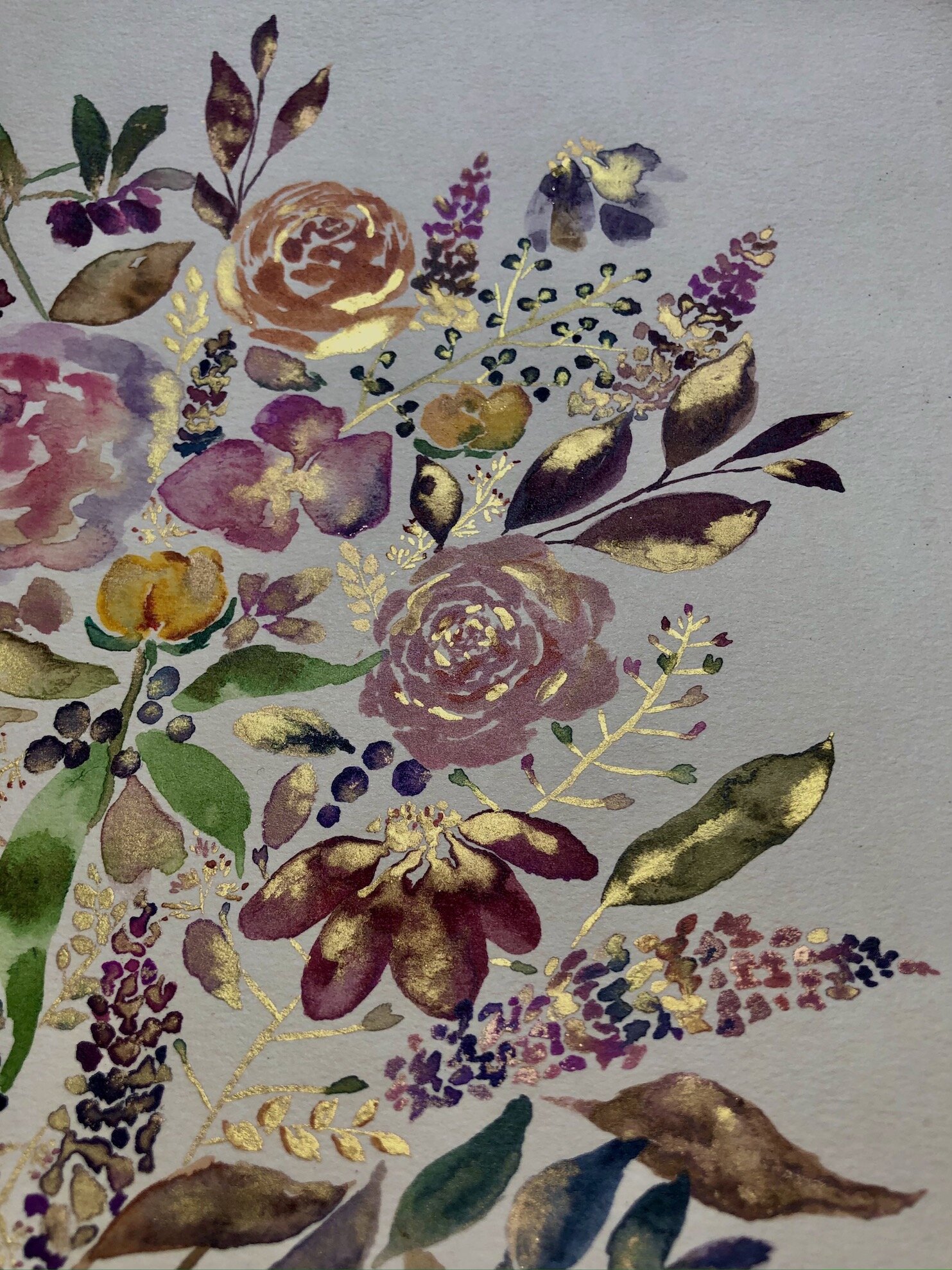 floral watercolor painting - love being yourself 8