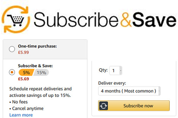 Amazon Save & Subscribe Program