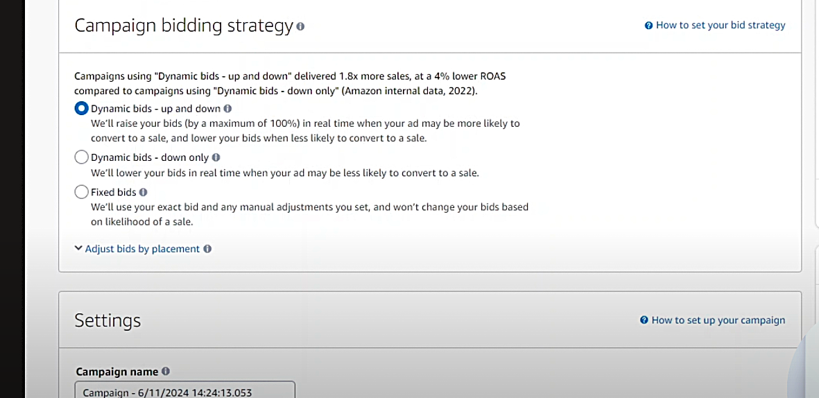 Step 4: Choose Bidding Strategy