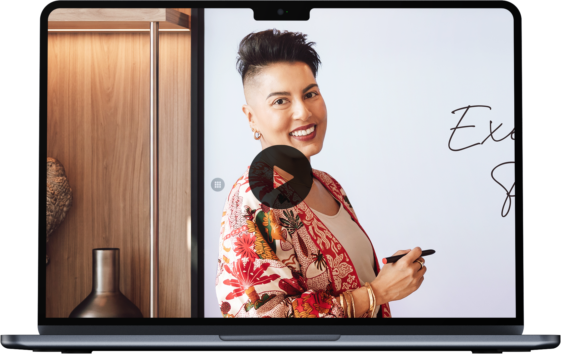 A Macbook Mockup of Sharon's The Presence Protocol Online Training