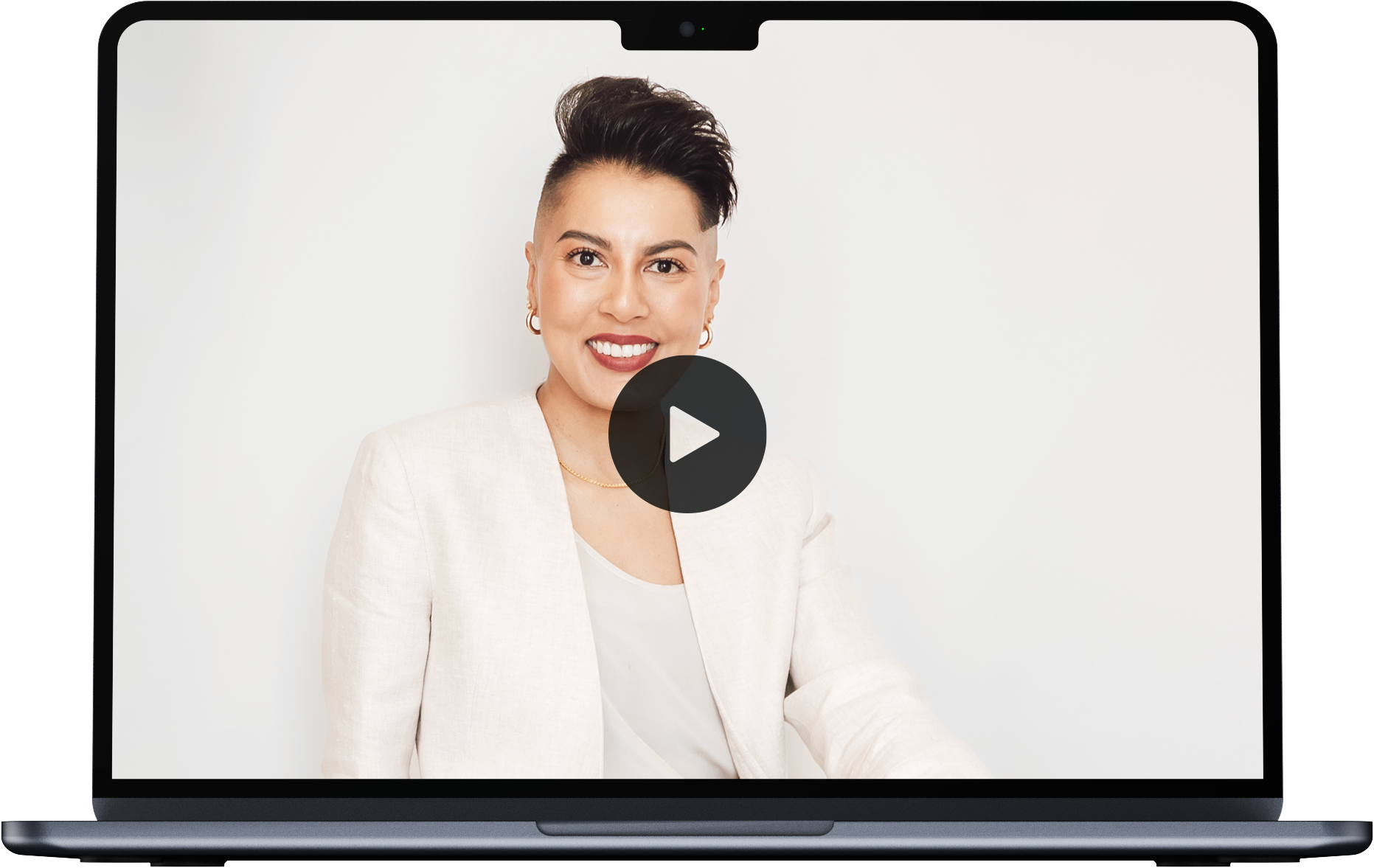 A Macbook Mockup of Sharon's Leadership Communication Online Training