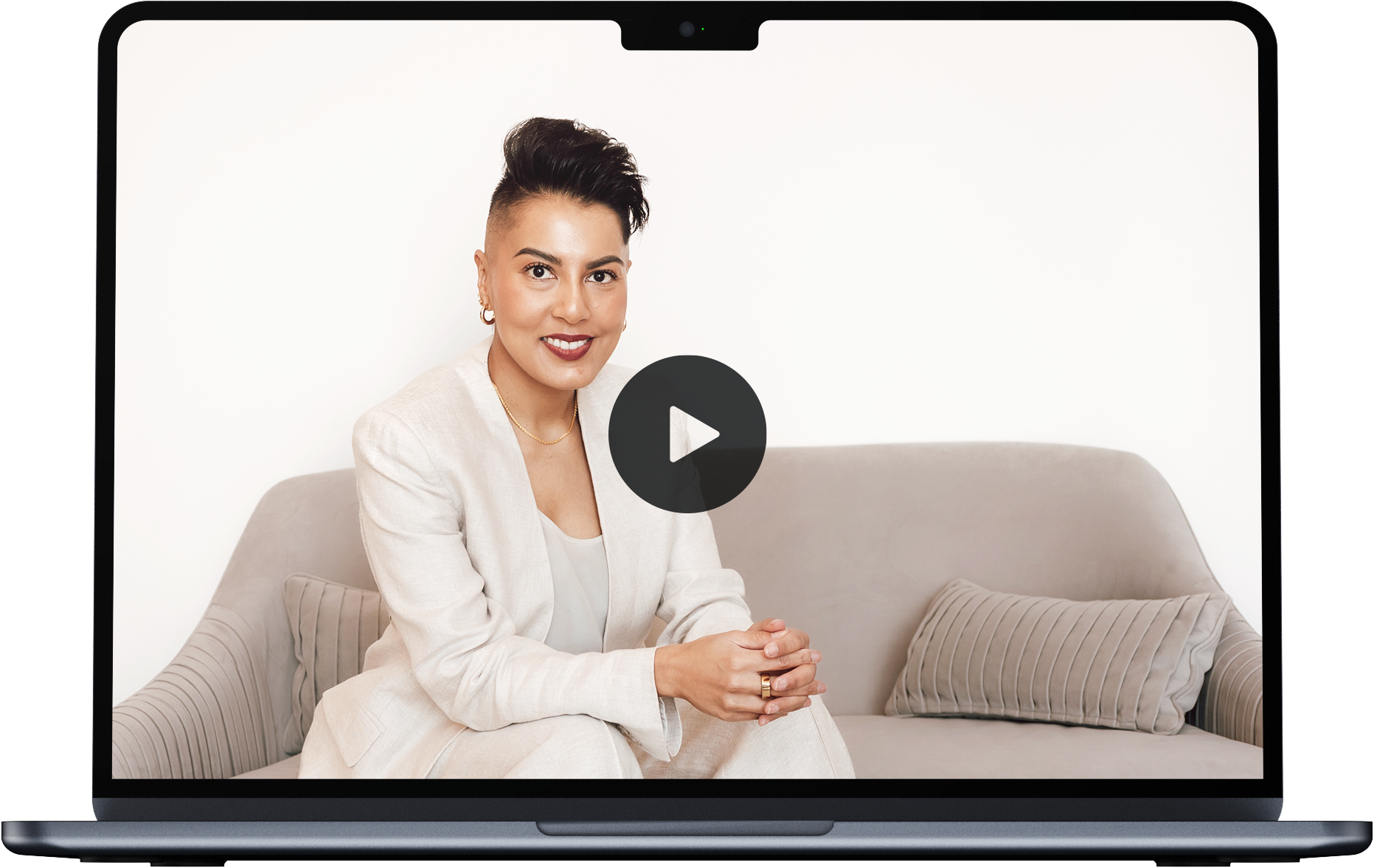 A Macbook Mockup of Sharon's Vocal Intelligence Online Training