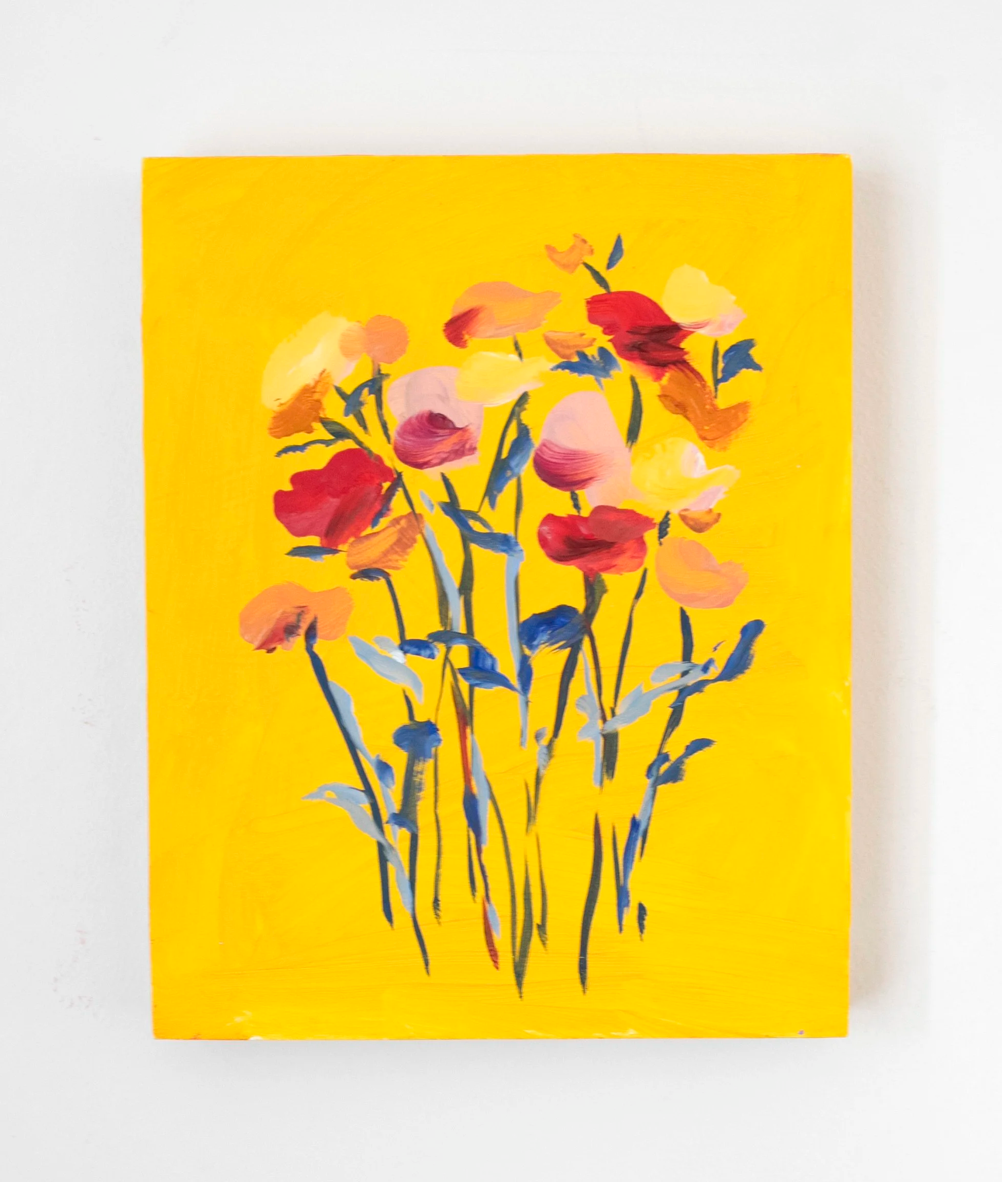 Friday Flowers, 2024, Oil on board, 26x20 cm