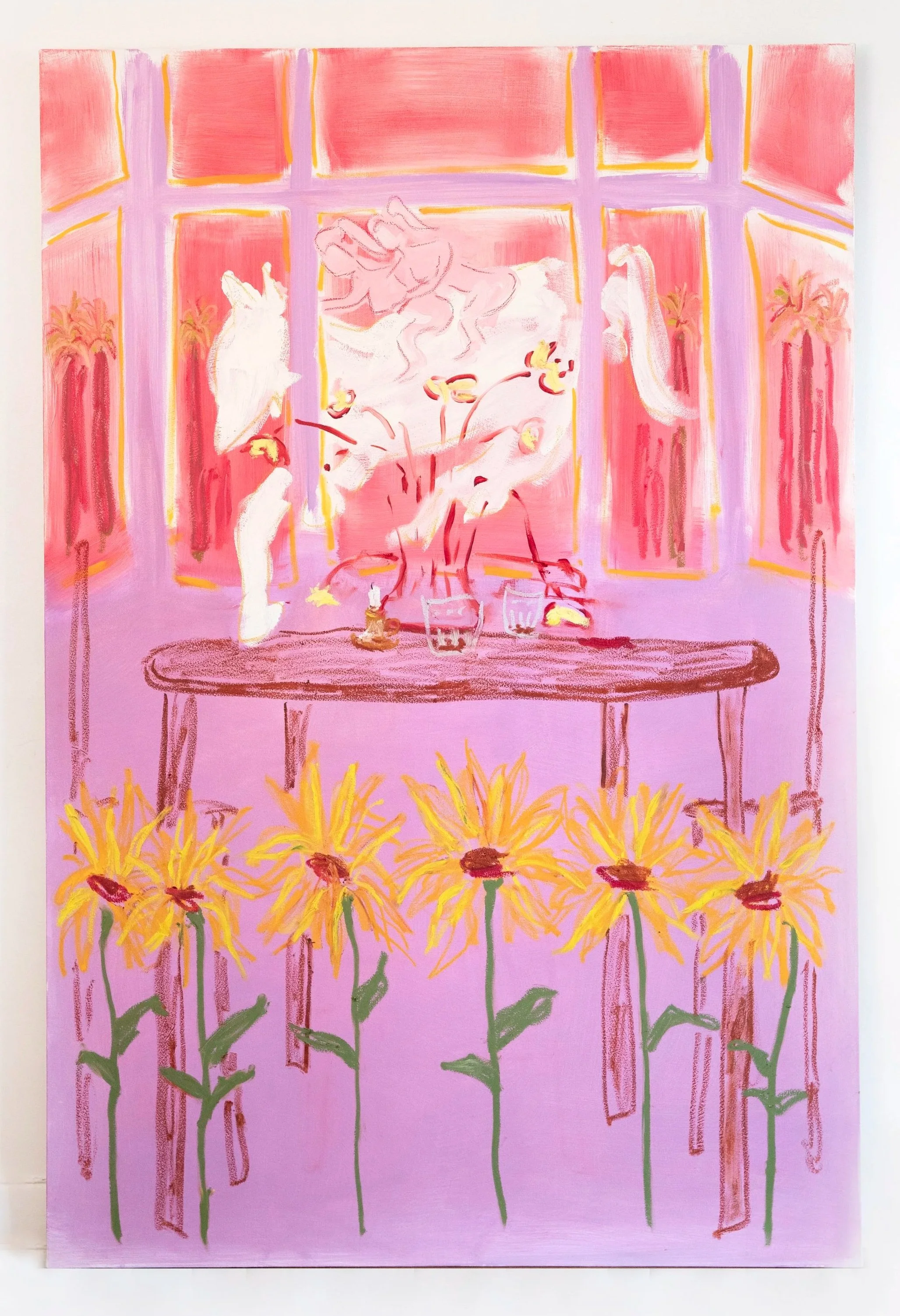 For Ima, 2022-2024, Oil and oil pastel on canvas, 168x112 cm