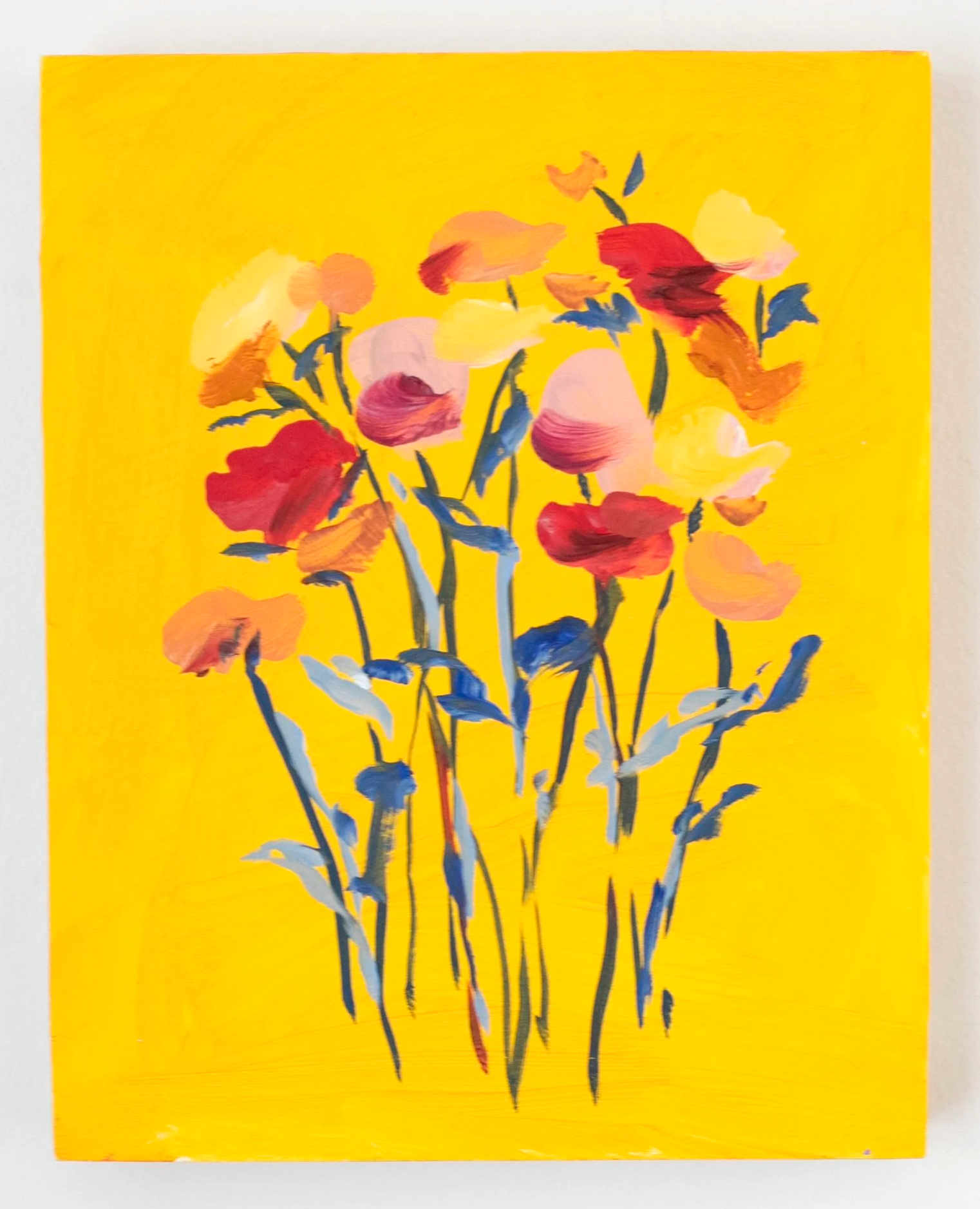 Friday Flowers, 2024, Oil on board, 26x20 cm