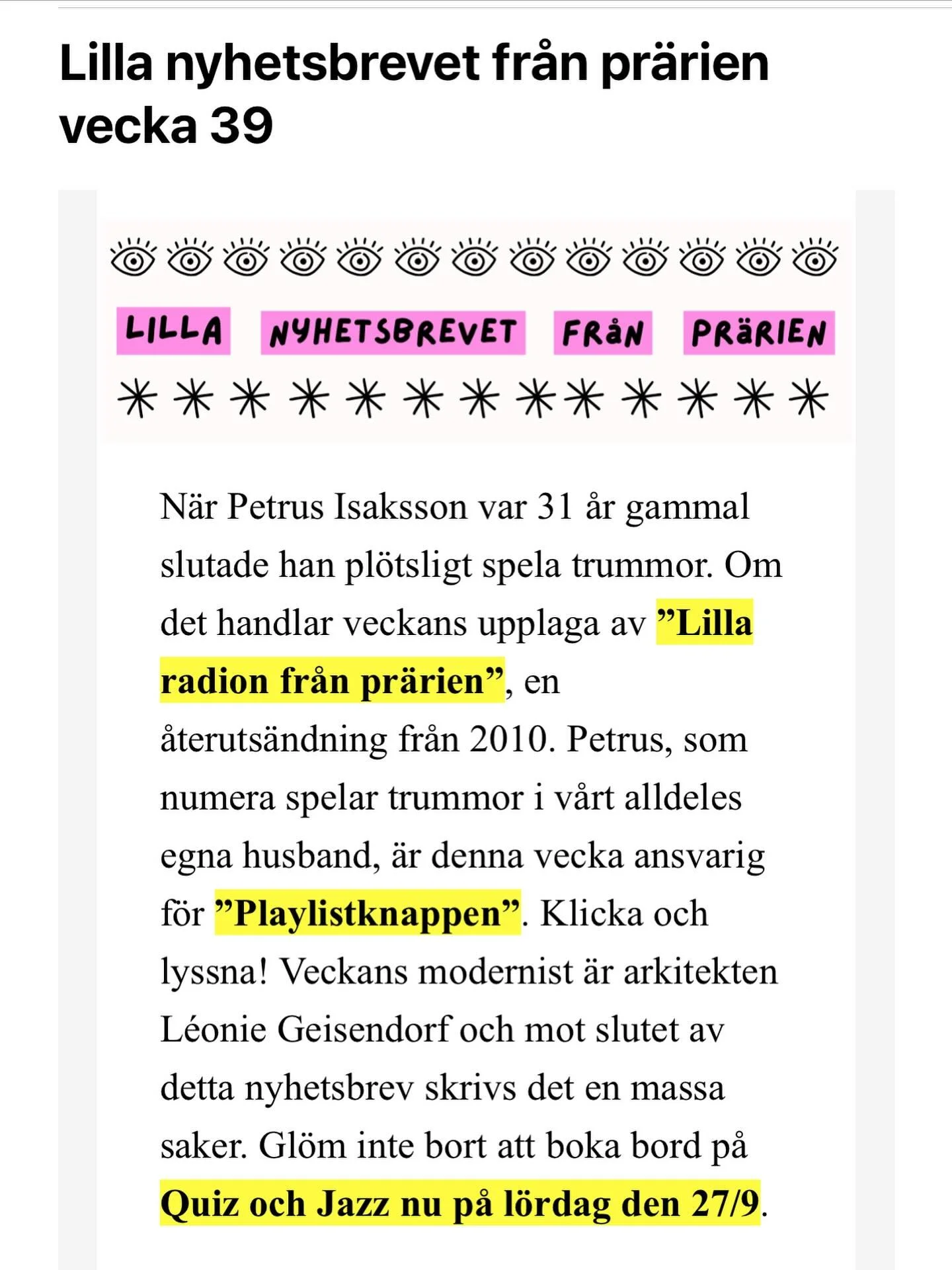 Vi har blivit med nyhetsbrev!