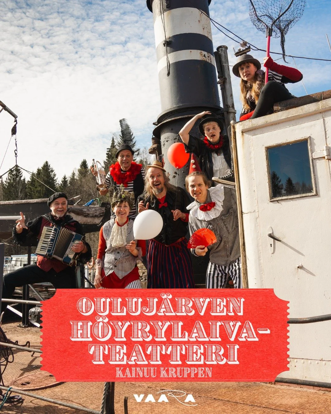 🚢🎭 ANKKURI NOUSEE KES&Auml;KUUN LOPUSSA!

Mit&auml; syntyy, kun yhdistet&auml;&auml;n yli 100-vuotias h&ouml;yrylaiva, Kainuun meren hulppeat maisemat ja teatterin vimmaisa taika? T&auml;n&auml; kes&auml;n&auml; Ouluj&auml;rvest&auml; tehd&auml;&au