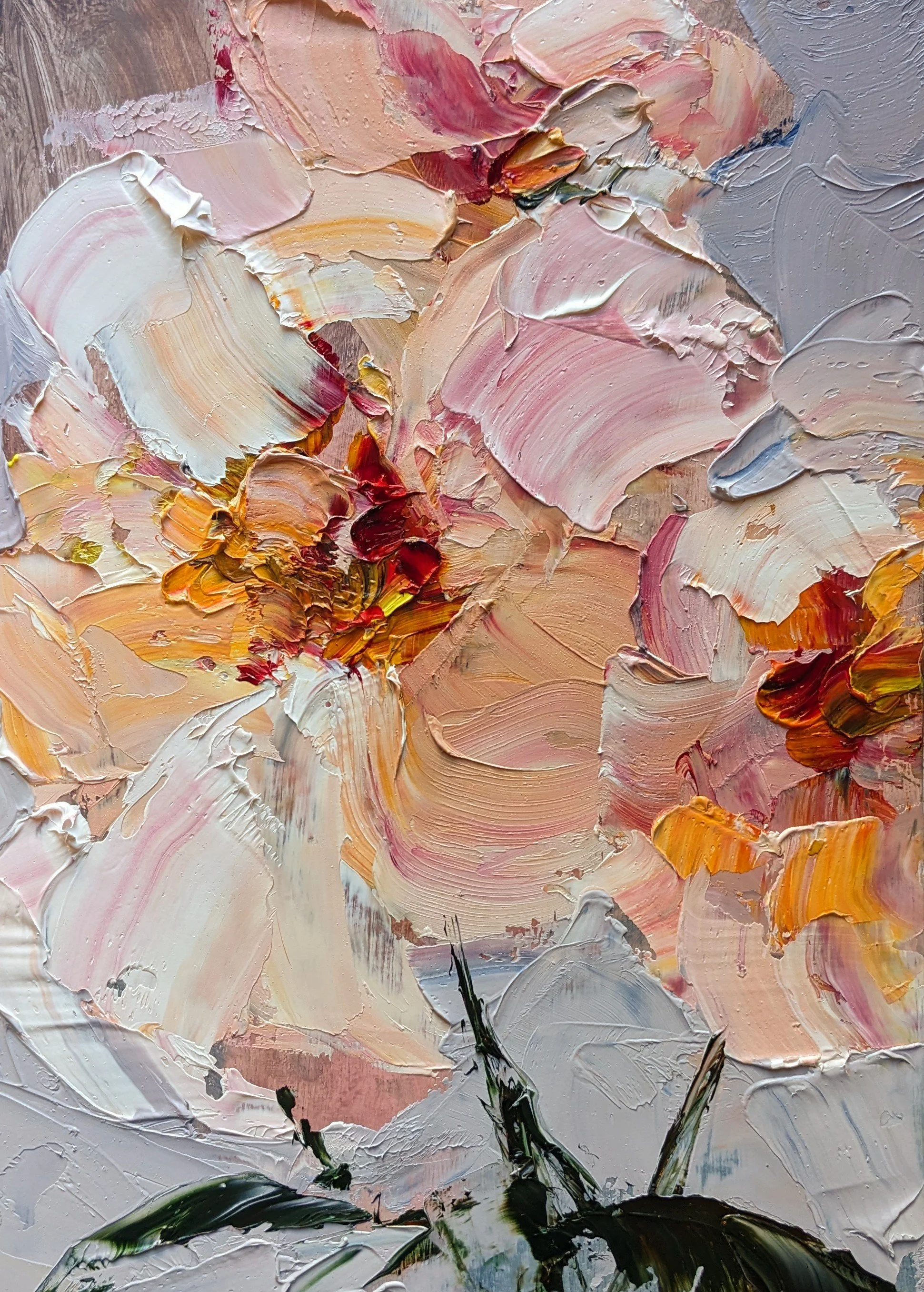 Summer Rose, Oil on Gesso, 30cm x 22cm 