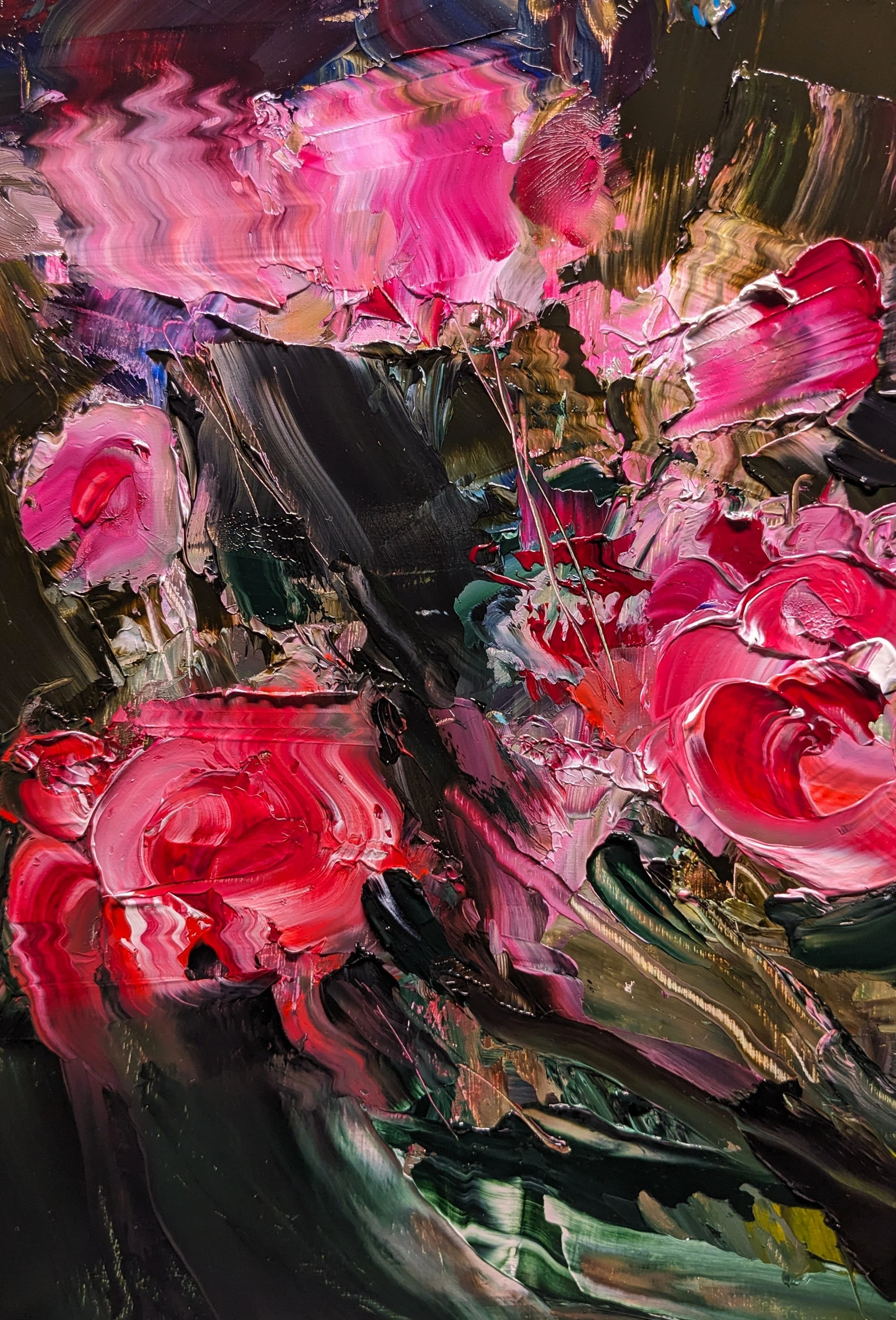 Night Rose. 20cm x 15cm. Oil On Gesso..jpg