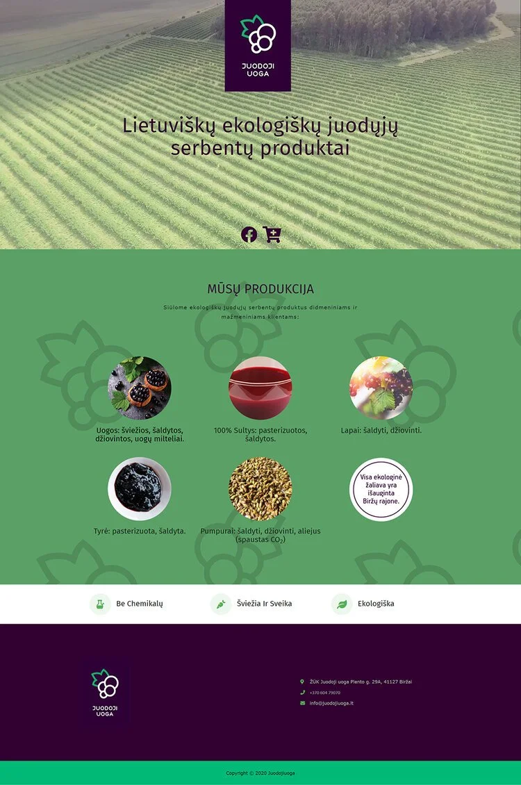 JUODOJI UOGA website