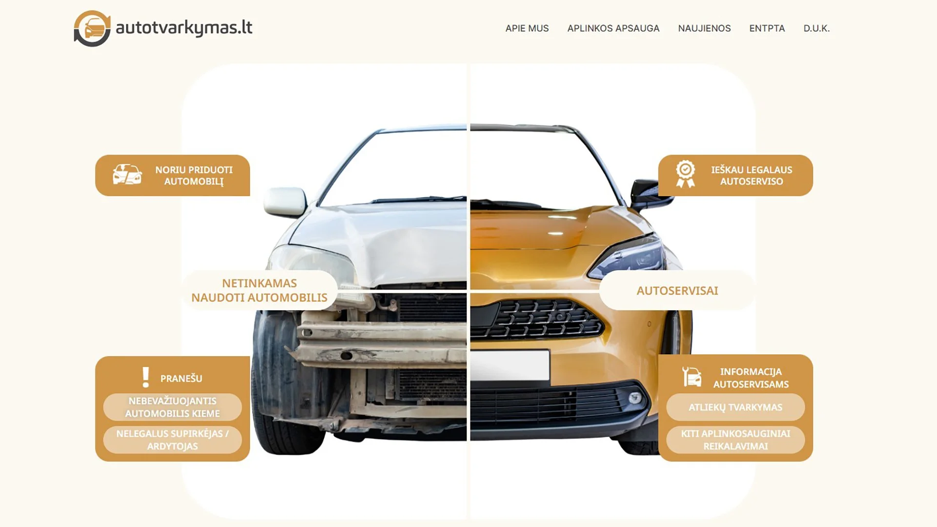 AUTOTVARKYMAS.LT website