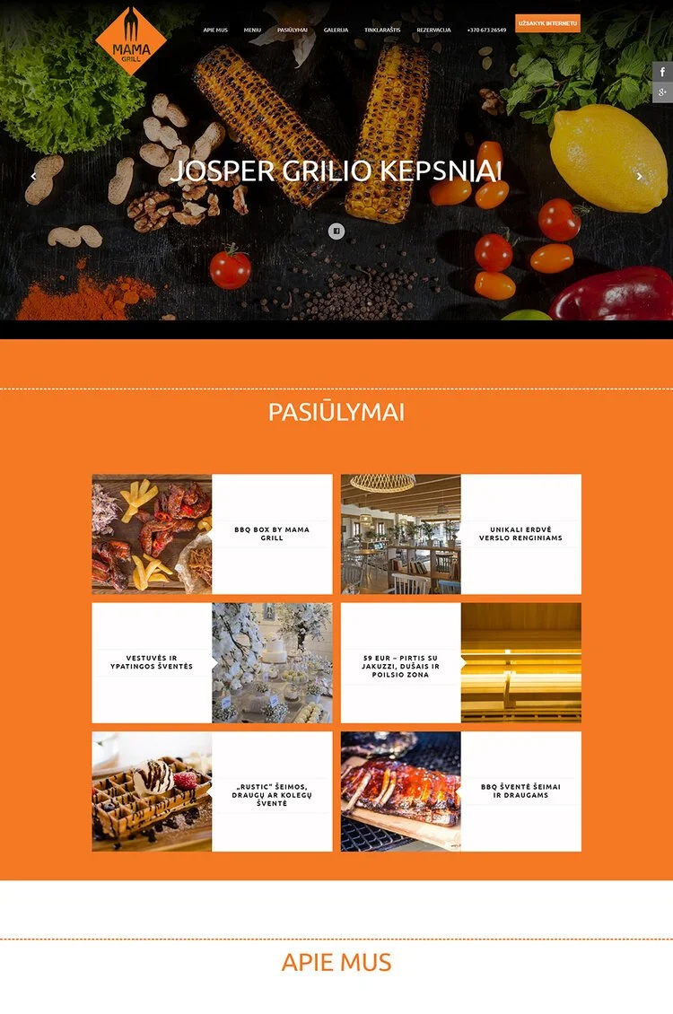 MAMA GRILL restaurant's website