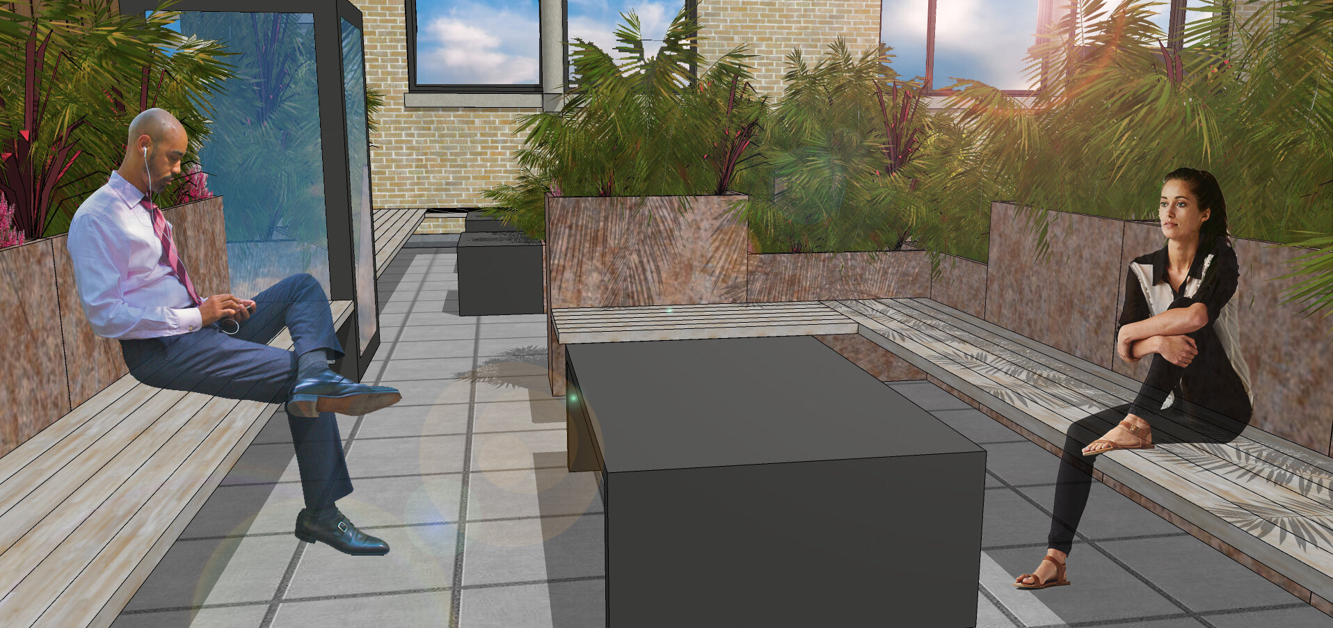 3D Visual Concept of the Space, Sketch-up