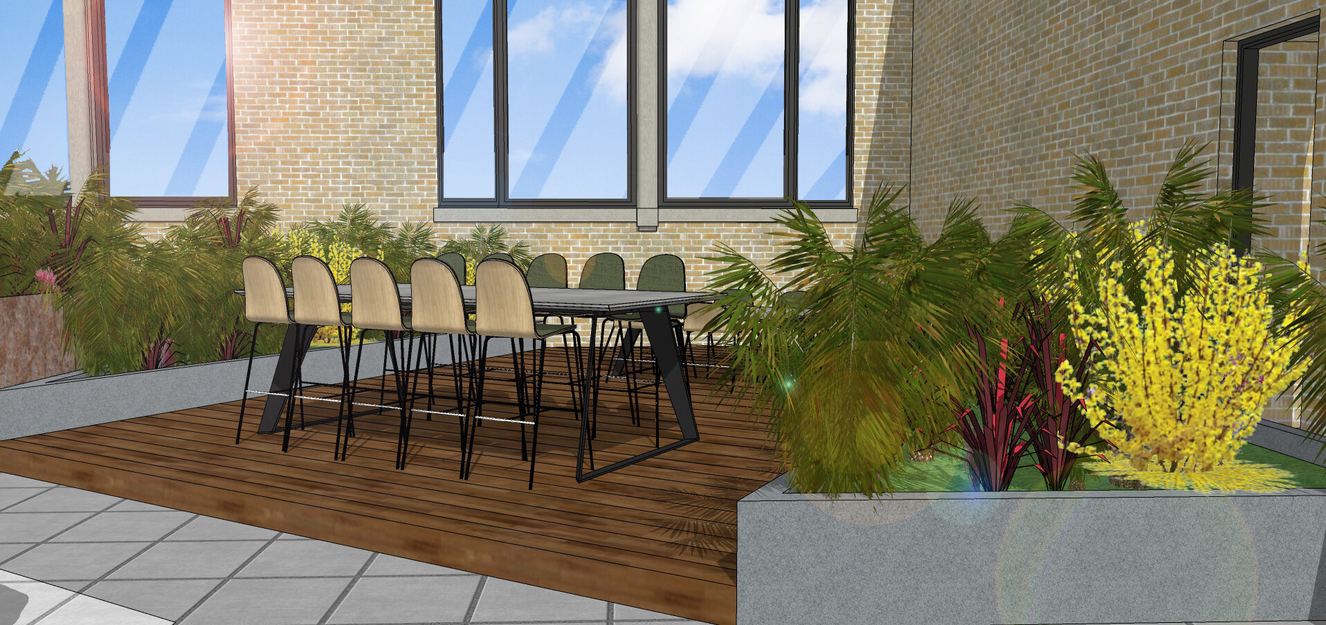 3D Visual Concept of the Space, Sketch-up