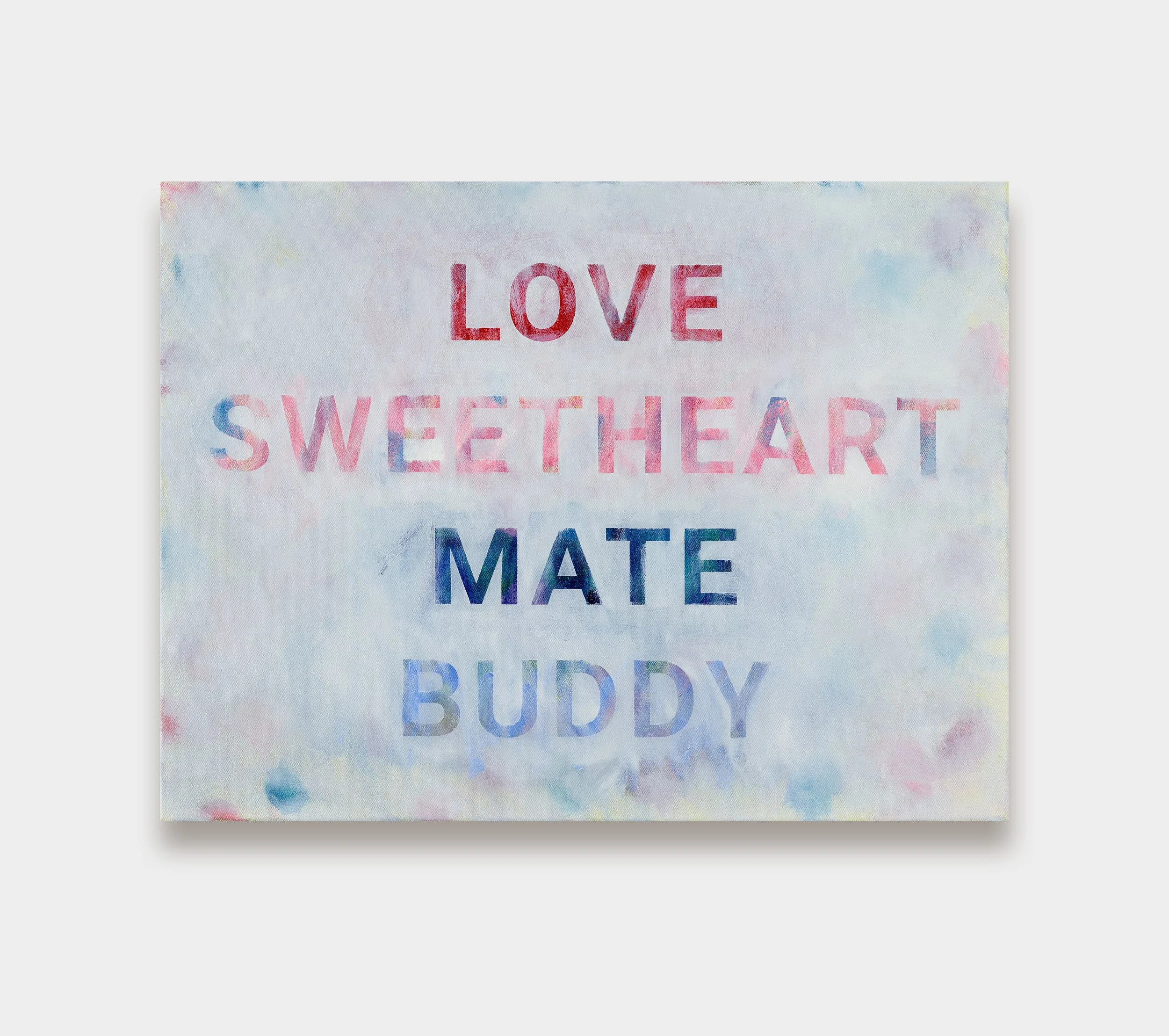 'Love to buddy' (2025). 
Oil on canvas.
45 x 60 cm.
Photo credit: Michael Pollard.