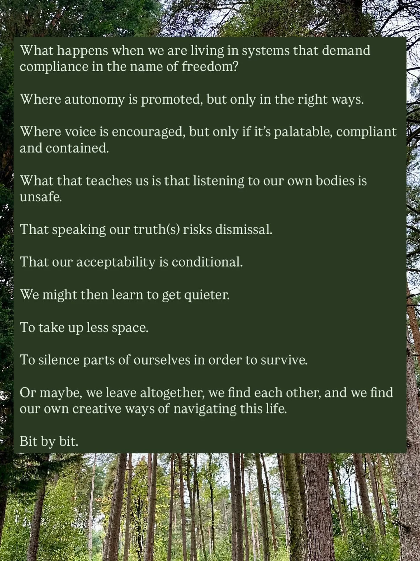Some reflections this week as I reflect on the research interviews I&rsquo;ve done so far about women&rsquo;s experiences of anorexia treatment.

This is not a summary of findings, but really a reflection as I take stock of the stories I have been li