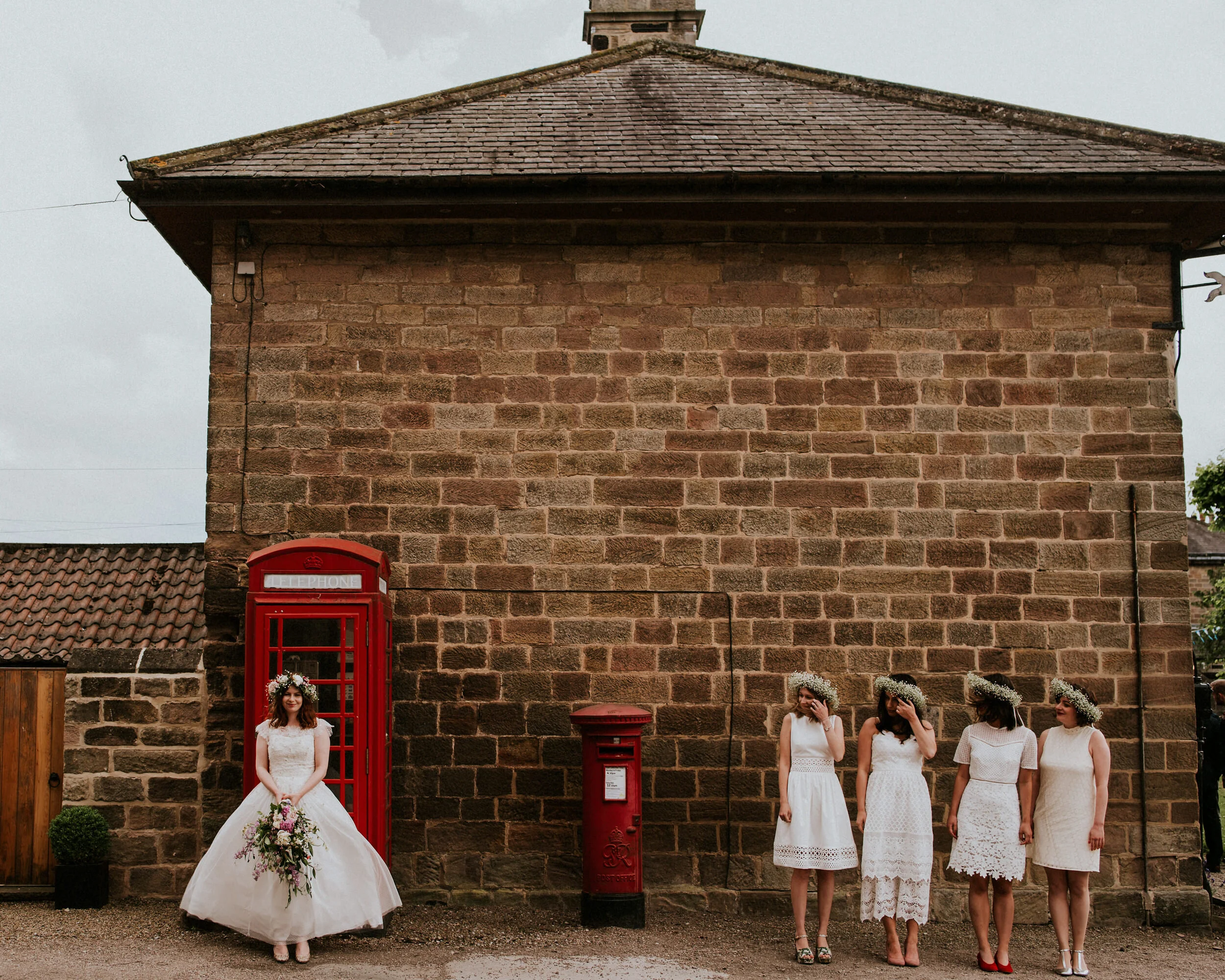 village-ripley-town-hall-wedding-red-phone-box-post-box-bridesmaids-wearing-white-alternative-wedding.jpg