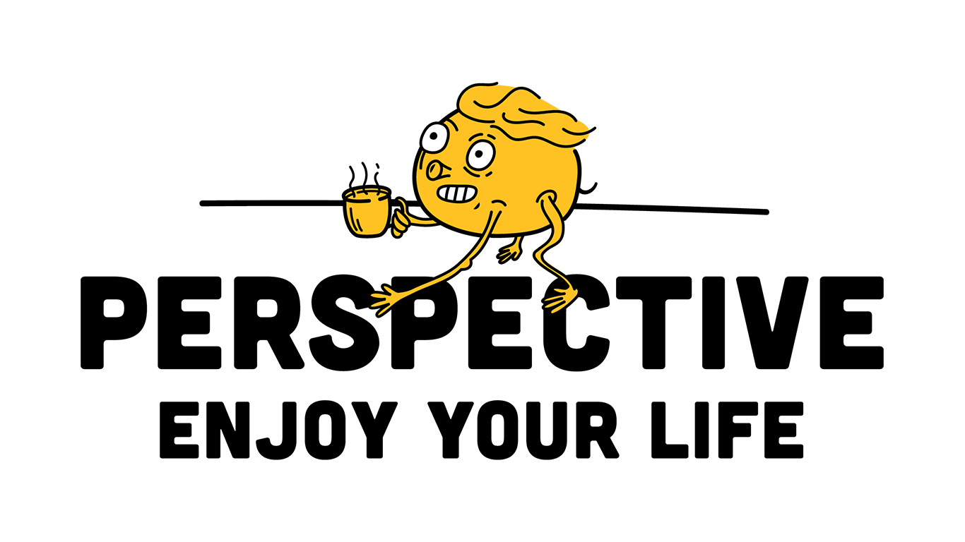 A cartoon character with a lemon-shaped body, holding a cup, with one large eye, and a messy hairstyle, walking on a black background.