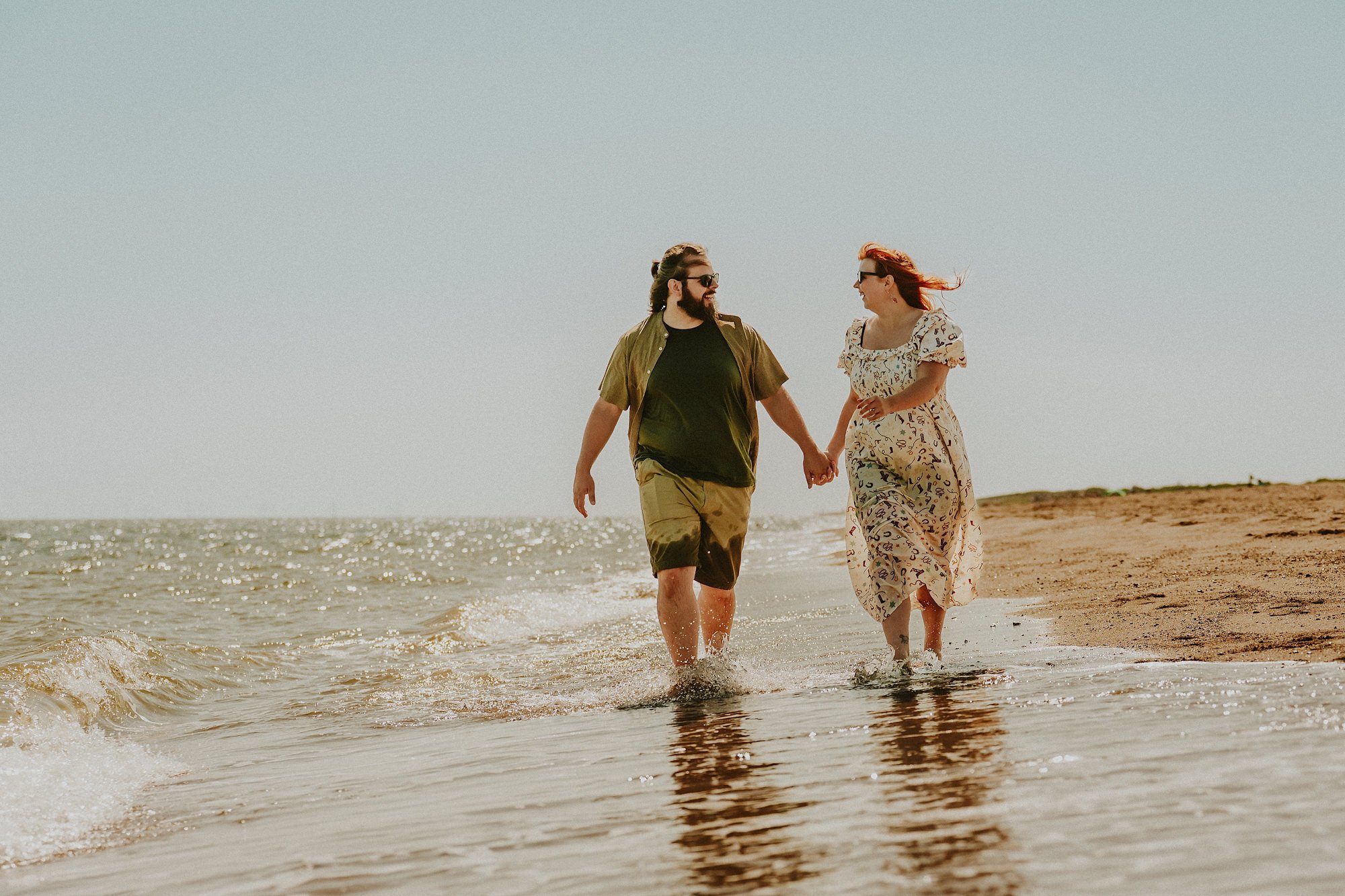 A romantic seaside walk as mum & dad to be celebrate baby to be on the Lincolnshire Coast.