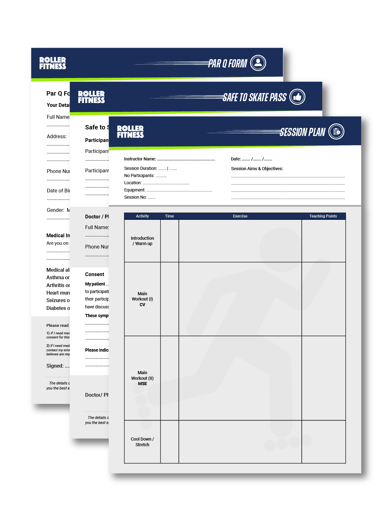 rollerfitness training consent forms