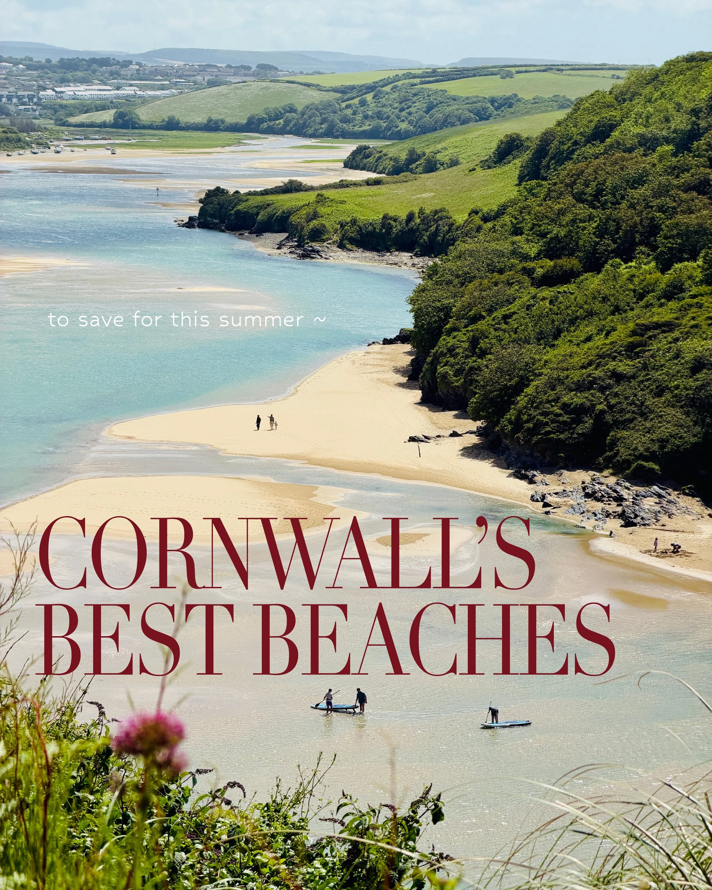 cornwall&rsquo;s best beaches 🍉⛱️
to save for this summer ~

Fistral: The dramatic home of British surfing. Framed by rugged cliffs and powerful Atlantic swells, its high-energy atmosphere makes it as captivating for beach walkers as it is for pros.