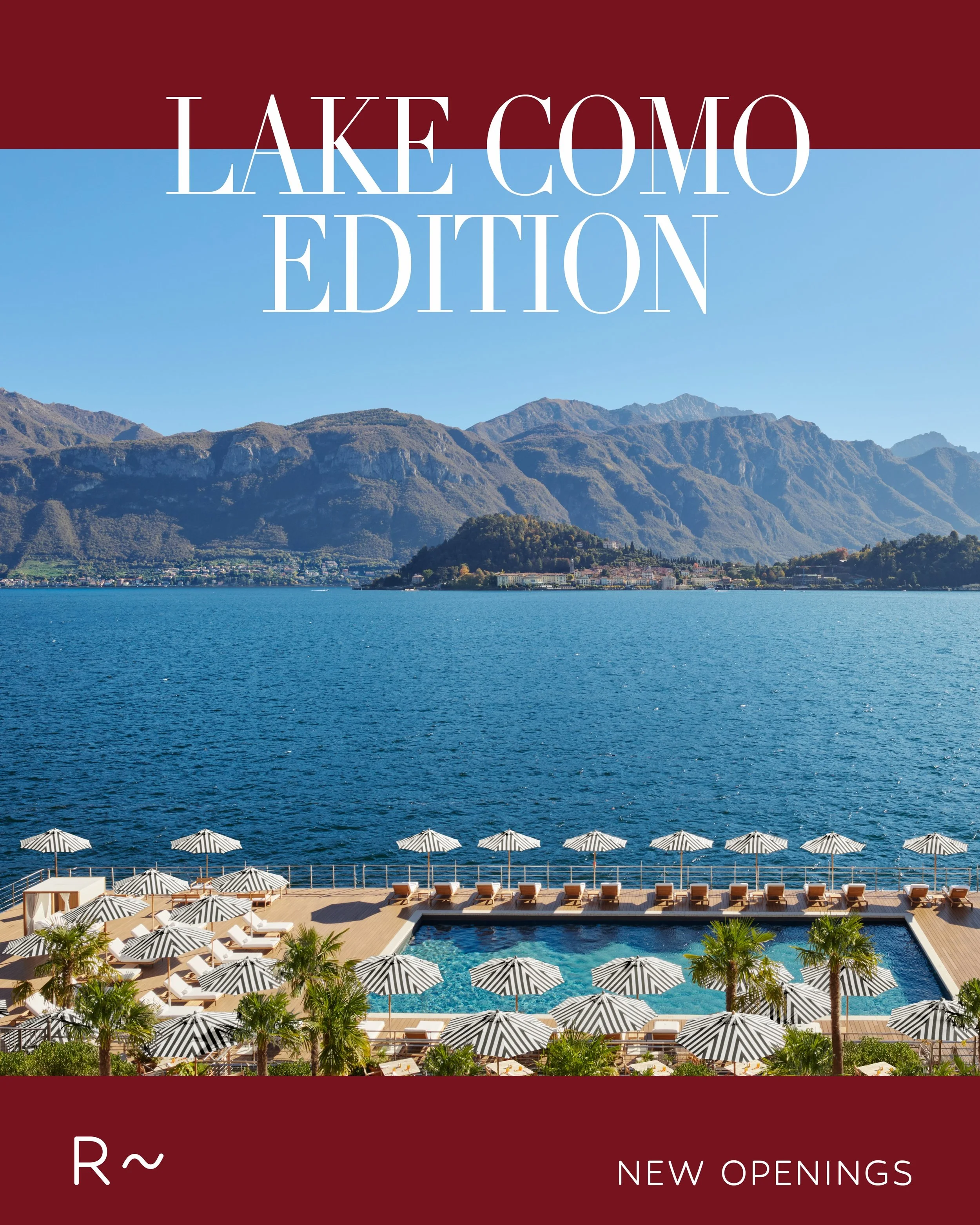 The Lake Como EDITION has opened in Cadenabbia on the western shore of Lake Como, occupying a restored 19th-century palazzo that once housed the Grand Hotel Britannia Excelsior. The hotel has 148 rooms and suites, many with views across the lake to B
