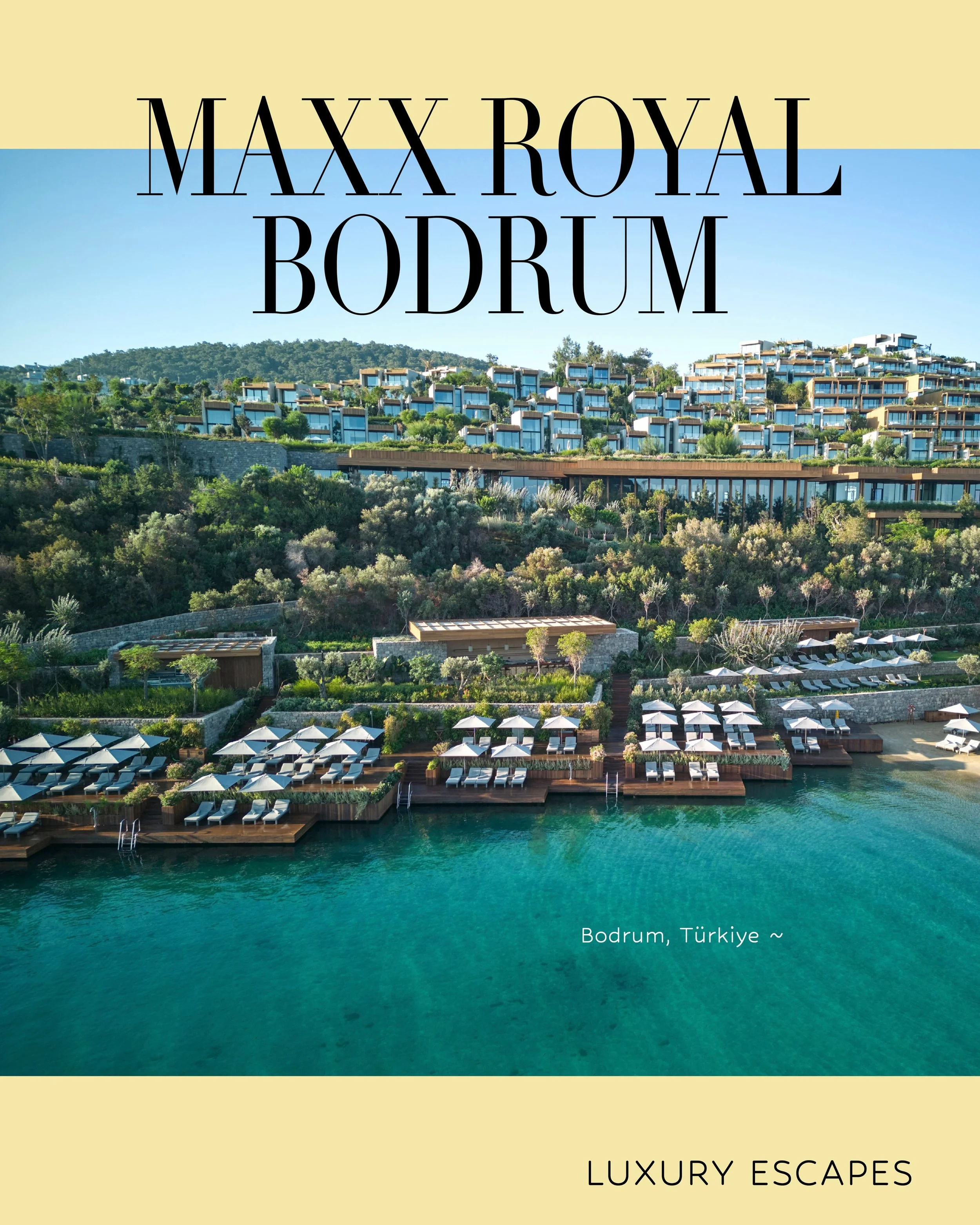 Summer is well underway on the Turkish Riviera, and Maxx Royal Bodrum is easily one of the most impressive spots on the coast right now. Tucked away on its own peninsula in G&ouml;lt&uuml;rkb&uuml;k&uuml;, the design is stunning but feels incredibly 