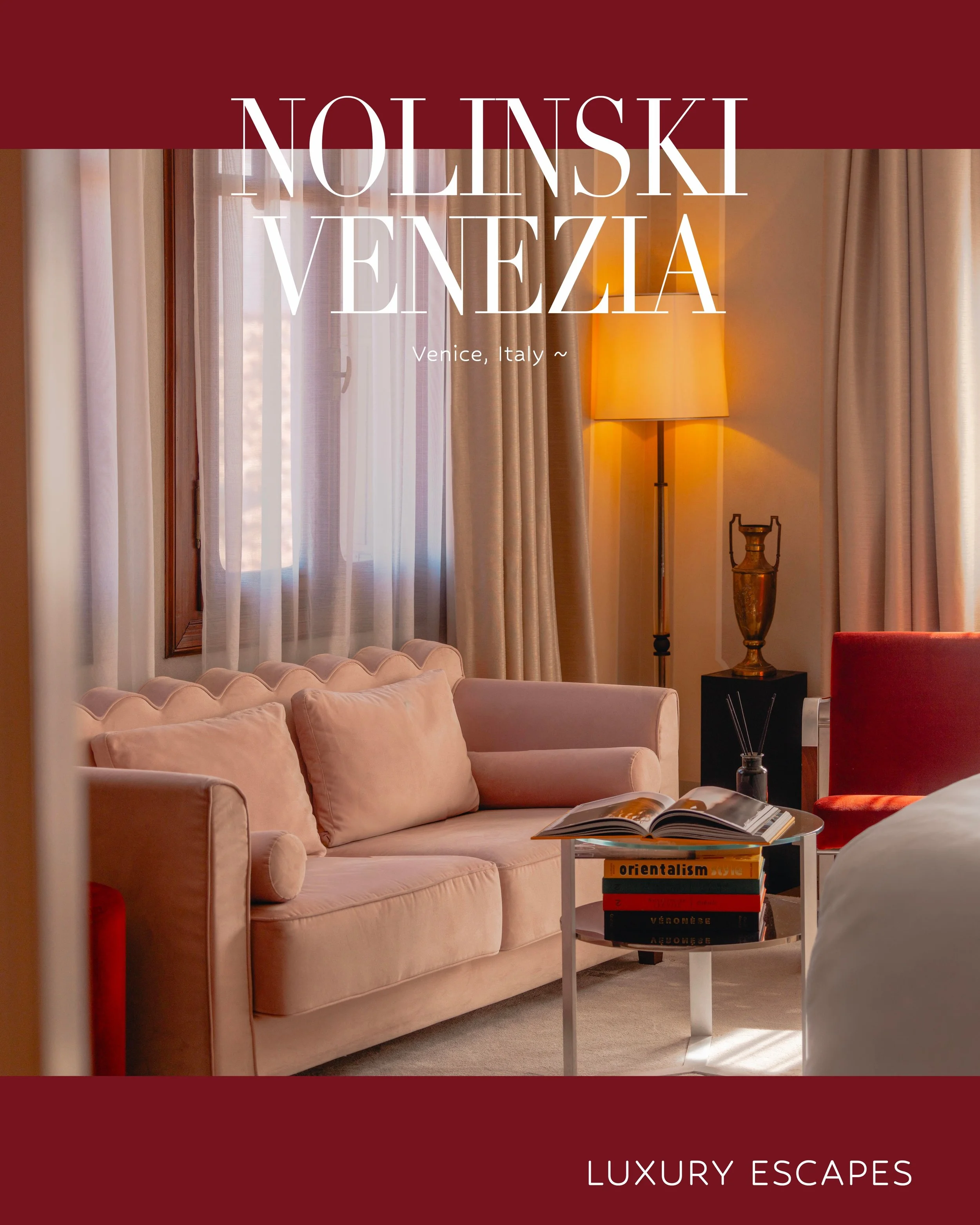 Just a few canals from St. Mark&rsquo;s Square, Nolinski Venezia offers a quieter side of the city without losing easy access to its landmarks. Set behind an ornate historic fa&ccedil;ade, the 43-room hotel combines Art Nouveau, Stile Liberty and Mod