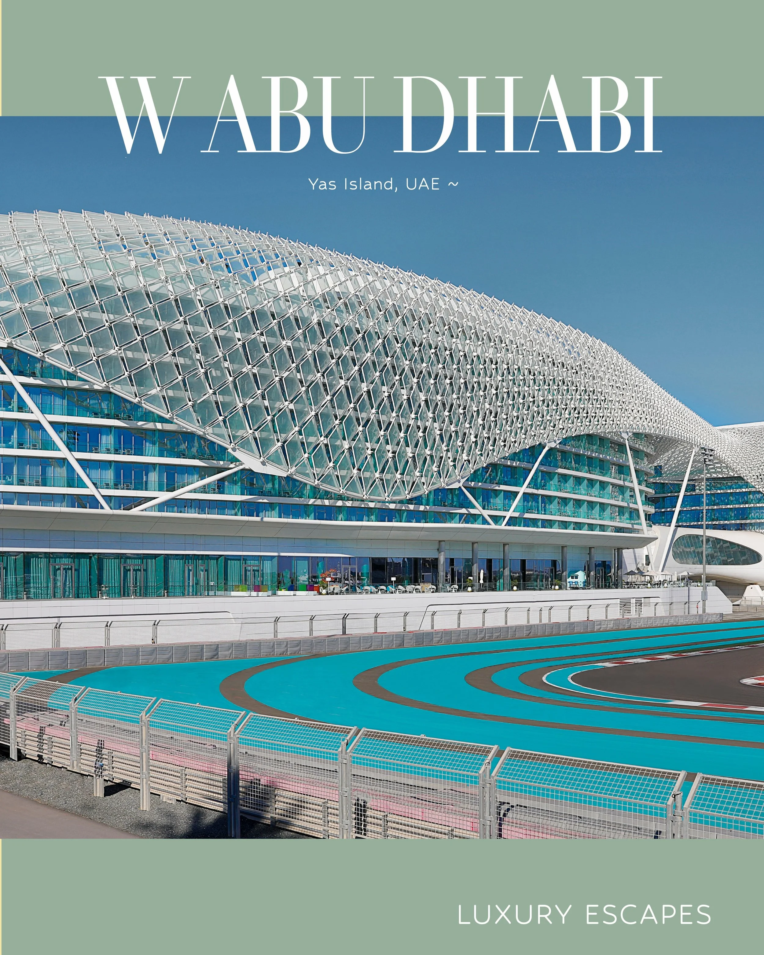 Built directly over the Yas Marina Circuit, W Abu Dhabi is one of the UAE&rsquo;s most recognisable hotels. Its curved glass structure crosses the Formula 1 track, creating views that are unlike those at most hotels in Abu Dhabi. By day, you can watc
