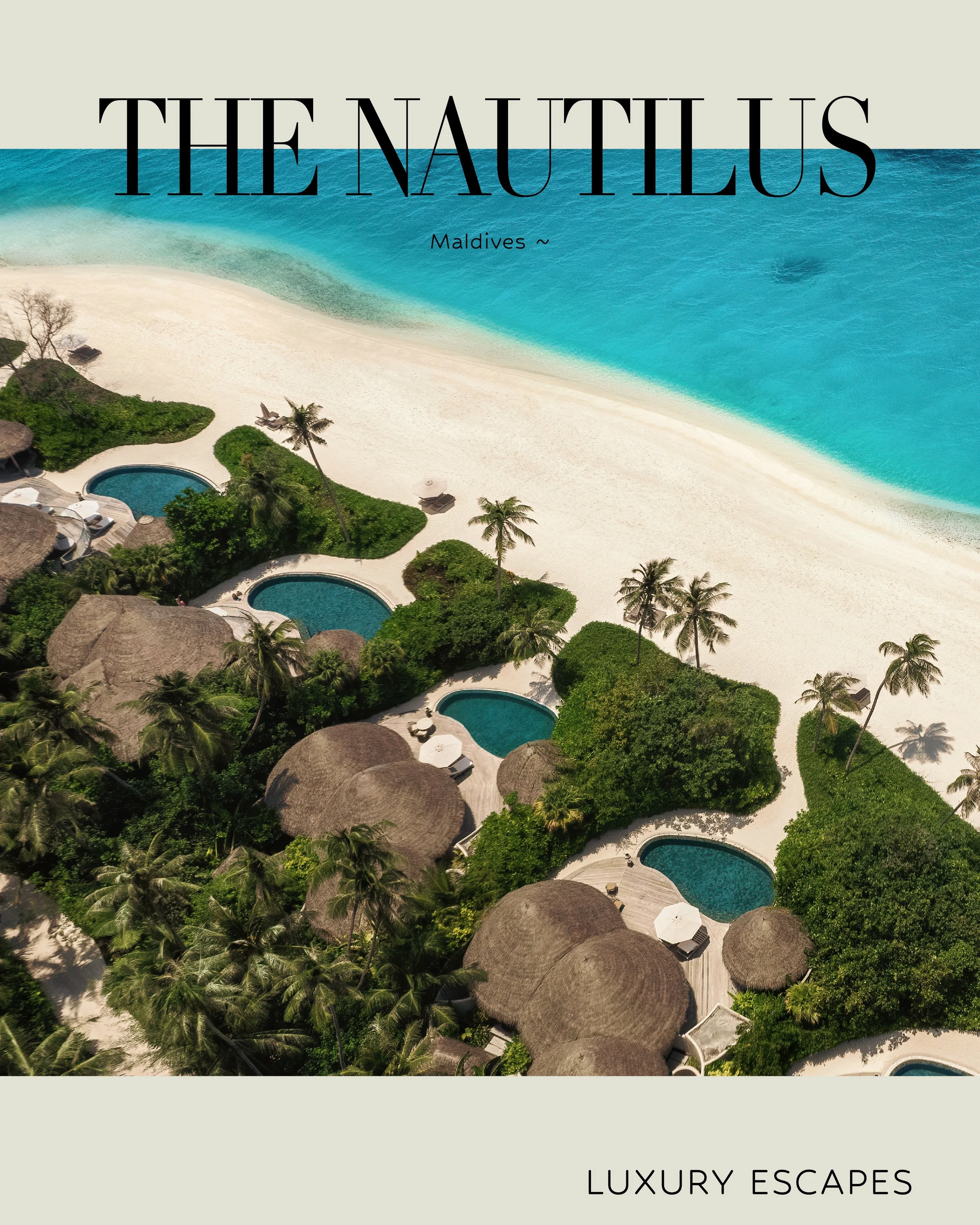 The Nautilus sits in the Baa Atoll, a UNESCO Biosphere Reserve surrounded by some of the Maldives&rsquo; richest marine life, with Hanifaru Bay nearby. The intimate private island features just 26 beach and ocean Houses and Residences, each with a pr