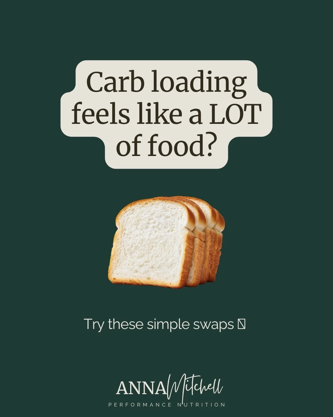 Carb loading can feel like a LOT of food.

But hitting higher carbohydrate needs doesn&rsquo;t always mean you need to eat more food. Instead, it means being strategic about what you choose.

A few simple swaps can help you get more carbs in without 