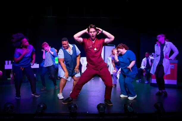 Kevin Hack as Male Nurse with Kimberly Hicks, Amy Griffin, Nakiya Peterkin, Robin Lounsbury & Emily Cramer - pc Jeremy Daniel.jpg
