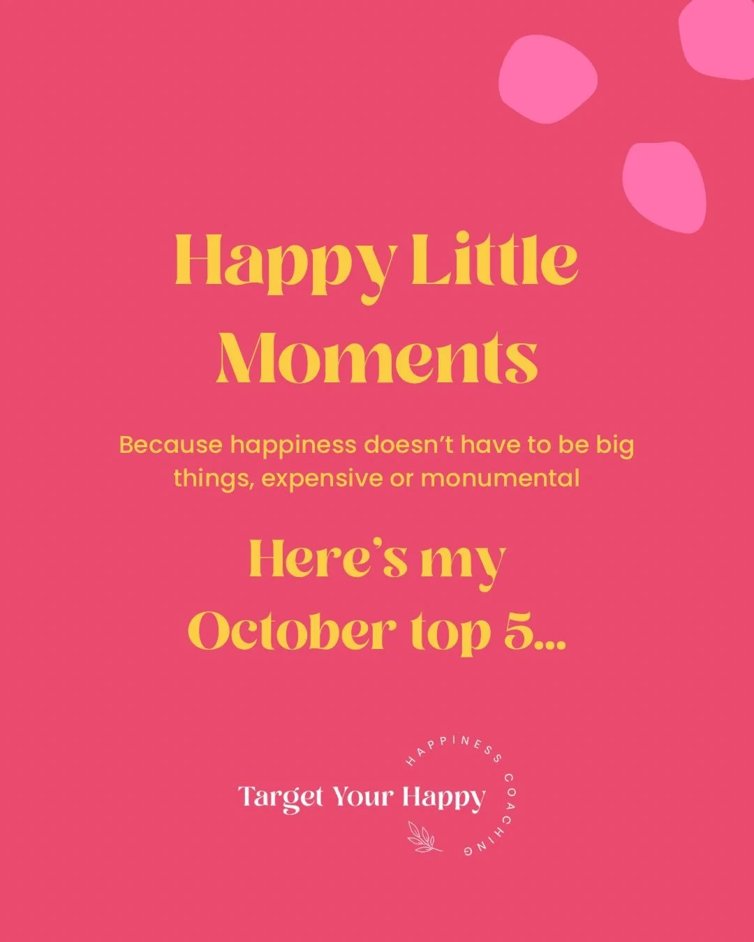 Catch up week continues with October!