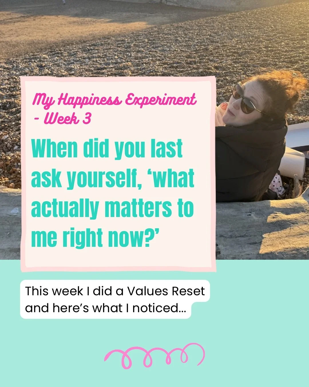 Week 3 of my Happiness Experiment and I did a Values Reset.

Not because anything was wrong&hellip;
just because life is full and I wanted to check in with what matters most right now.

What surprised me was realising some values were getting all of 