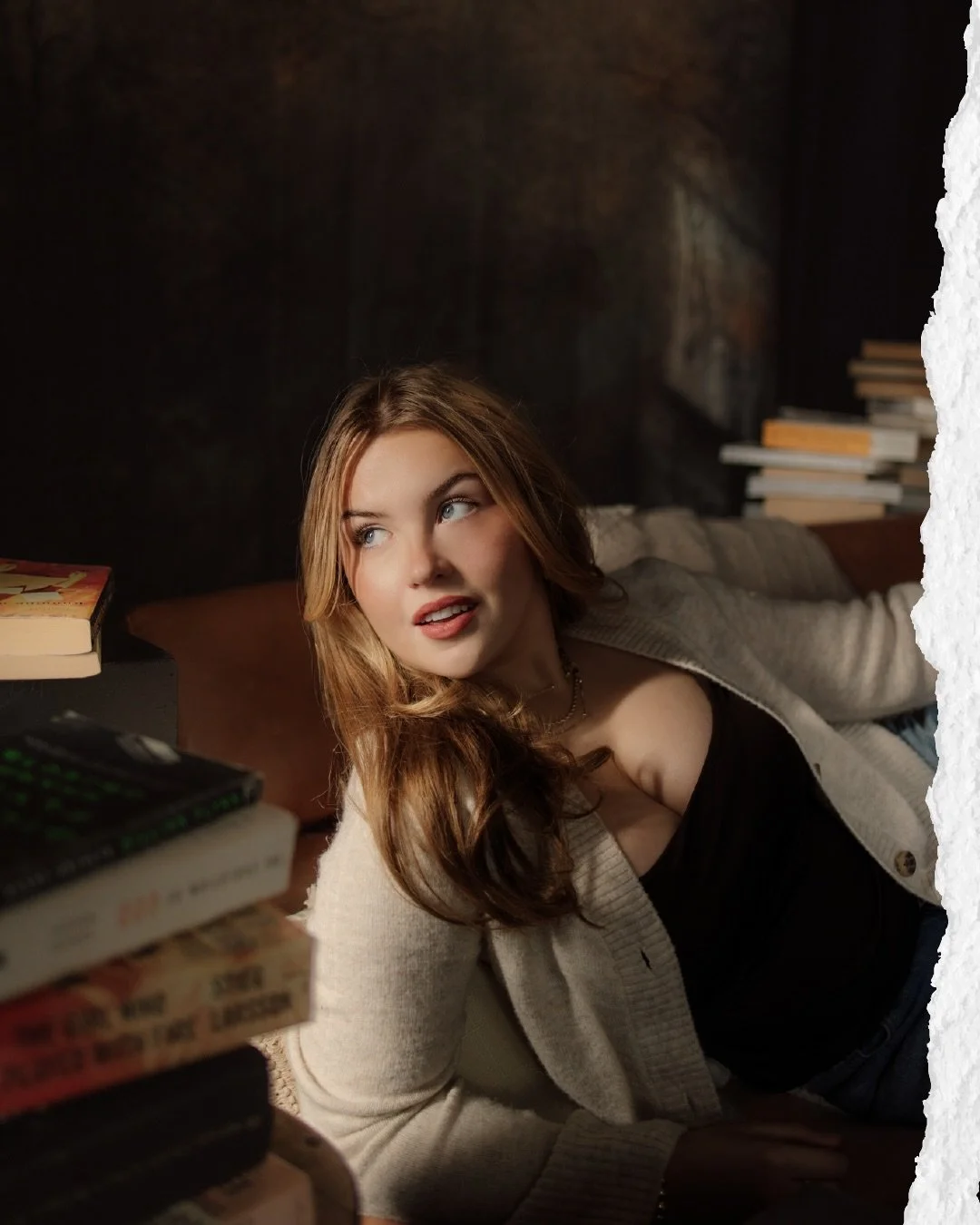 To those of you who feel most at home between the pages, my Book Lovers Photo Sessions are designed for high school seniors and creatives who love to write in the margins and dog ear paperbacks. 

These sessions are cinematic, a little moody, and dee