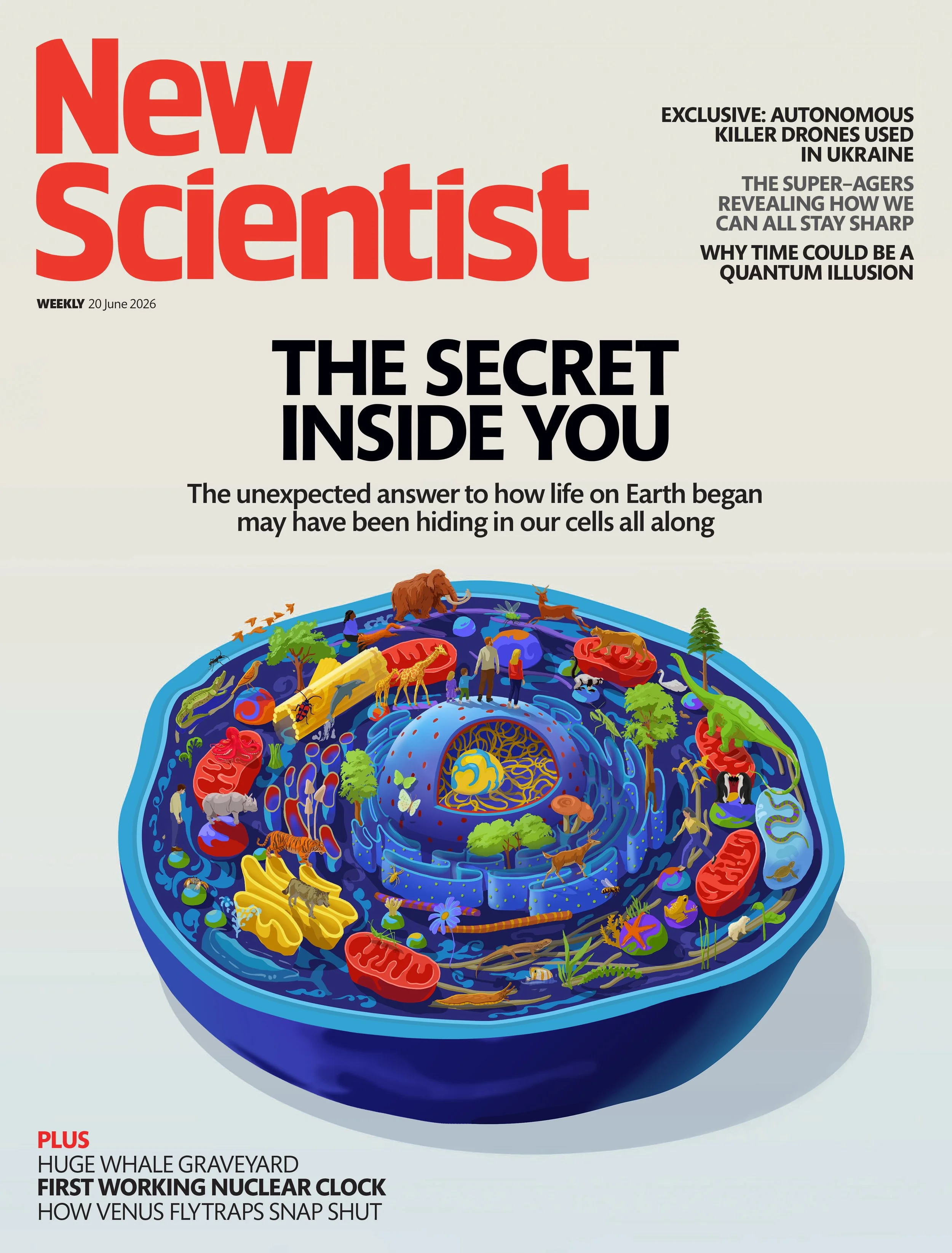 A conceptual cell illustration for New Scientist magazine on the origin of life