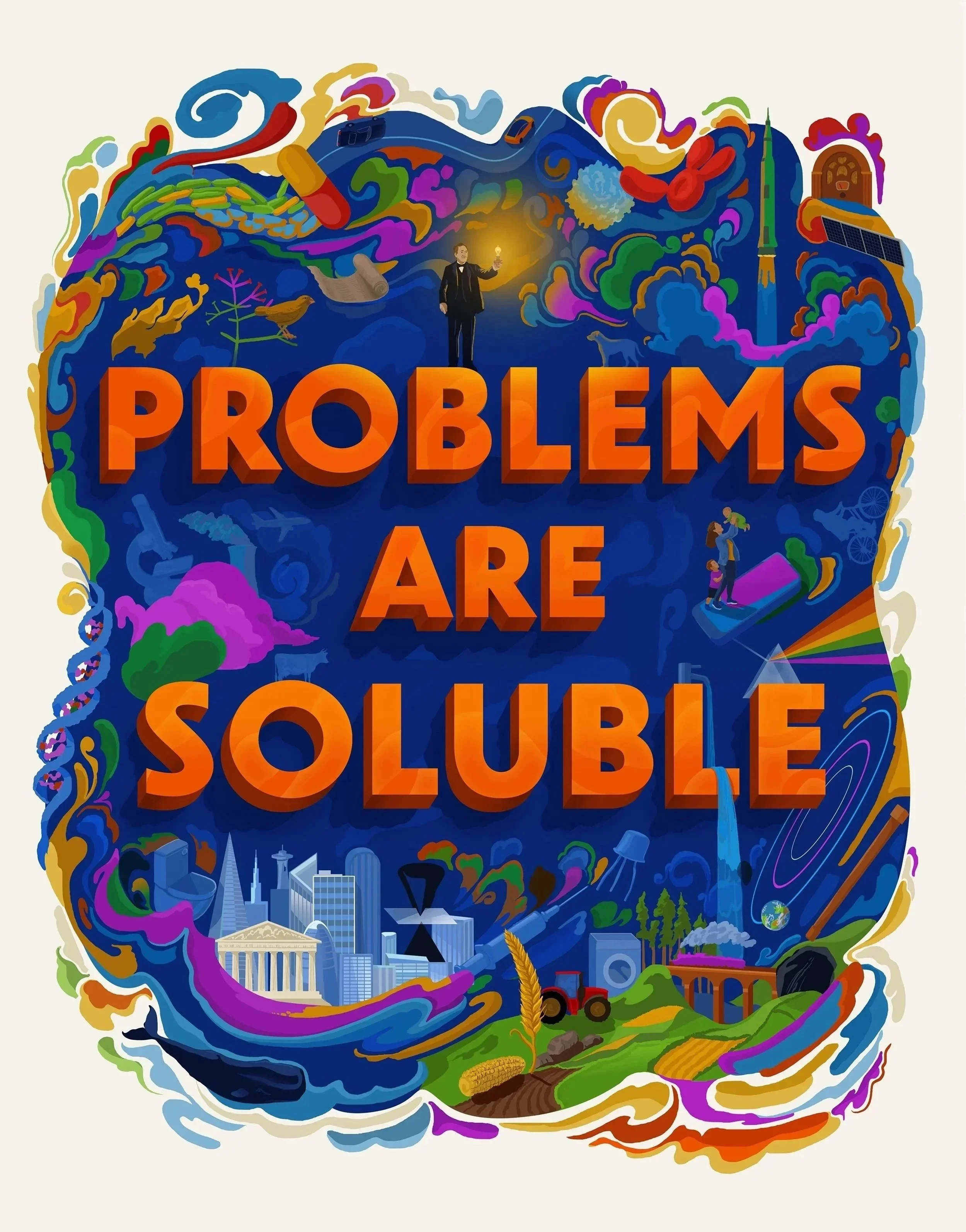 Problems are Soluble typographic illustration