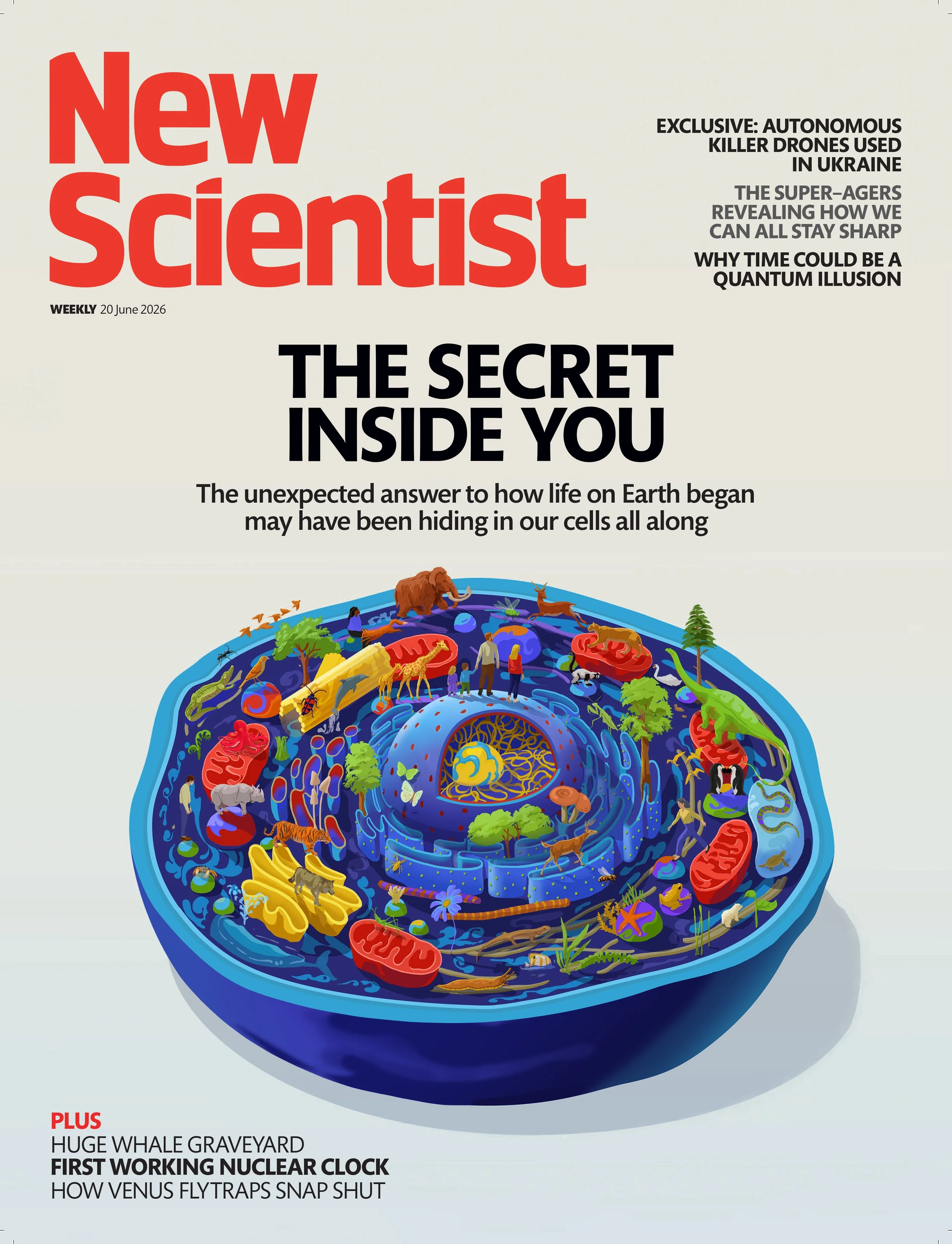 A conceptual cell illustration for New Scientist magazine on the origin of life