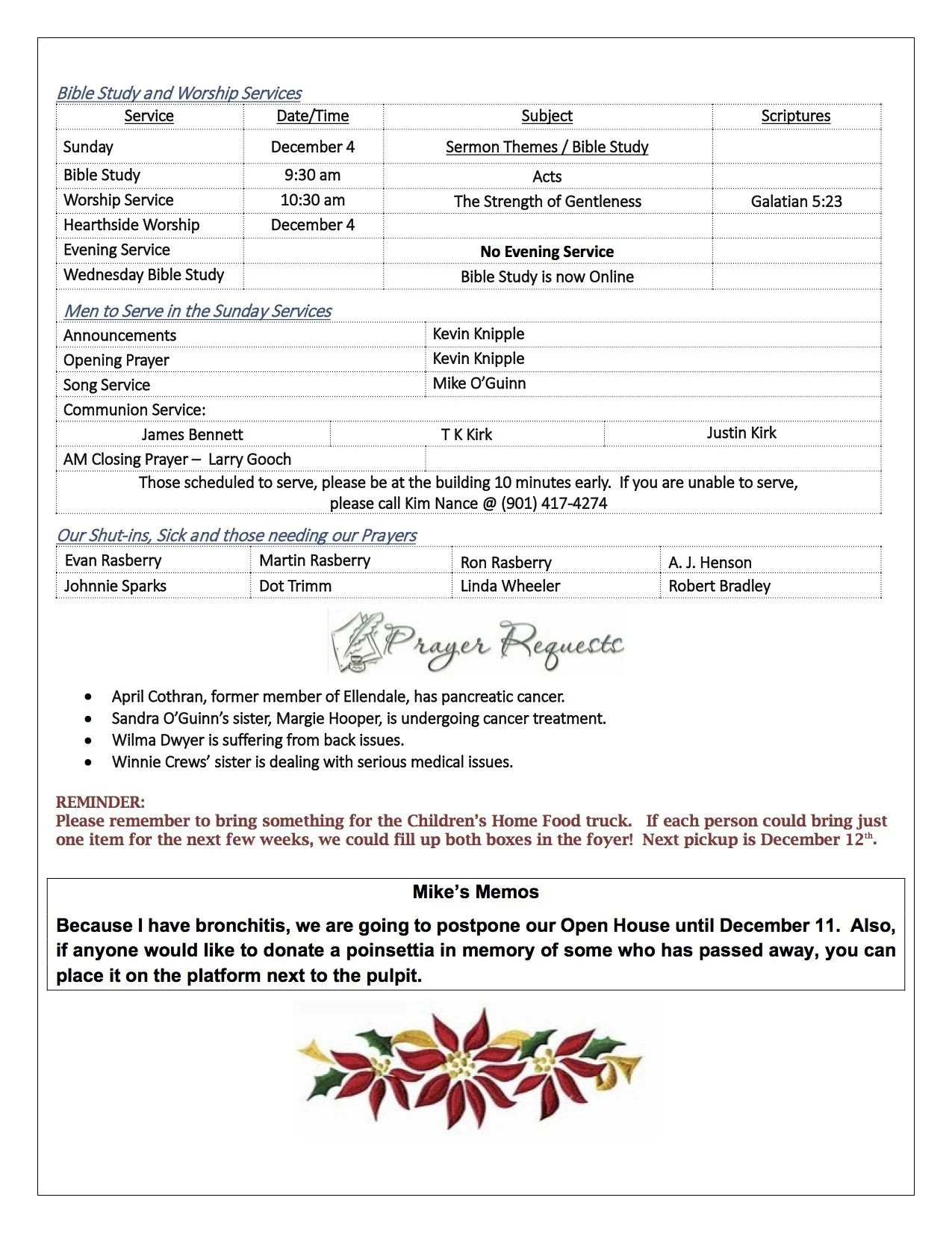 Bulletin — Ellendale Church of Christ