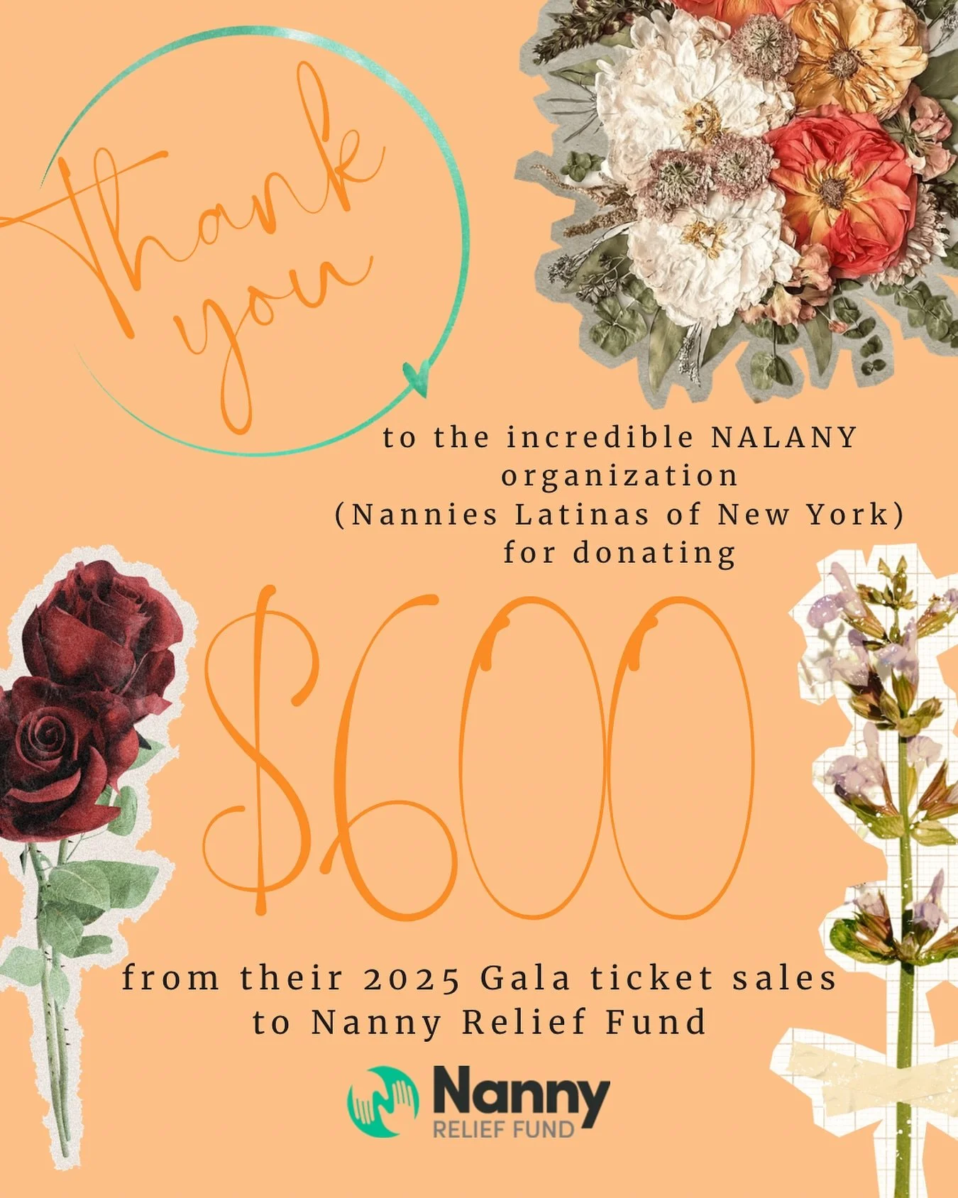 Flowers to you all 💐
Thank you for all your support in keeping our mission alive. We cannot continue without incredible organizations like you 💚

#nannyrelieffund #helpthehelpers #wearethehelpers #nalany