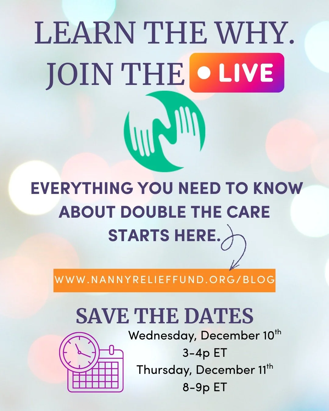 Hello nanny world! We have some exciting virtual events coming up, so make sure you check out your pre-Live reading 🎉
Our blog is available and breaks down what Double the Care is all about and why it matters for nannies, families, and agencies.

🗯