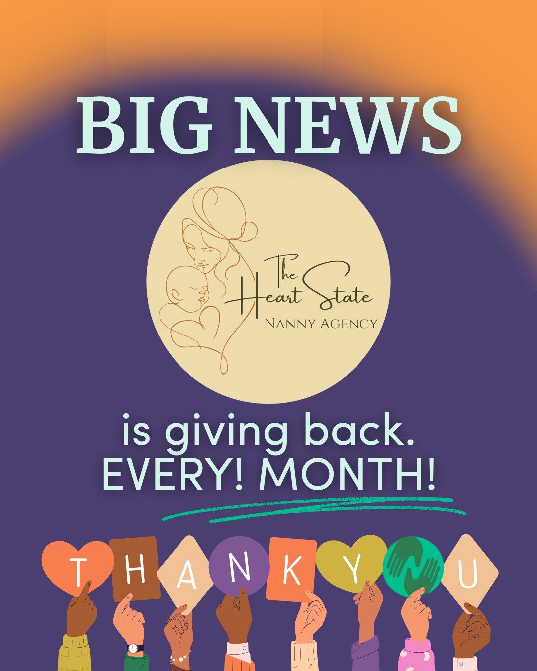 ✨Join us in welcoming @theheartstatenannyagency, our newest recurring donor! Launched THIS YEAR in 2025, this agency has already seen the real impact that giving, at any level, can make for NRF and nannies across the country. Their commitment of $20/