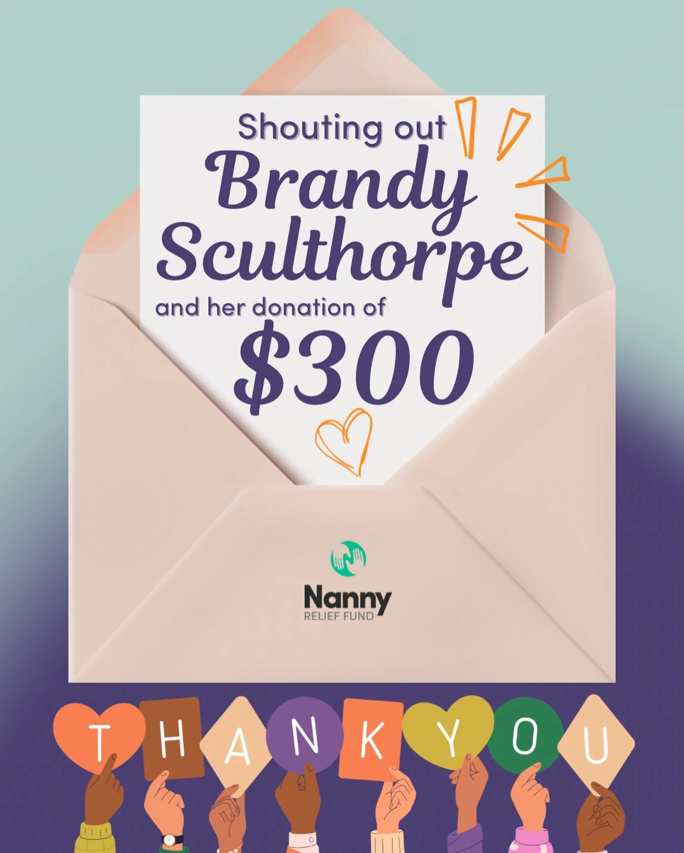 Like we always say, we cannot continue this mission without you. Thank you so much for your generosity and heart @brandy_c_s 💚 We appreciate you so much!

#nannyrelieffund #nannysupport #nannycommunity #helpthehelpers #wearethehelpers
