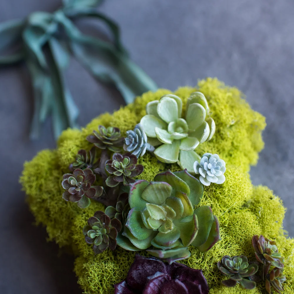 Moss + Succulent Monogram  The French Bouquet