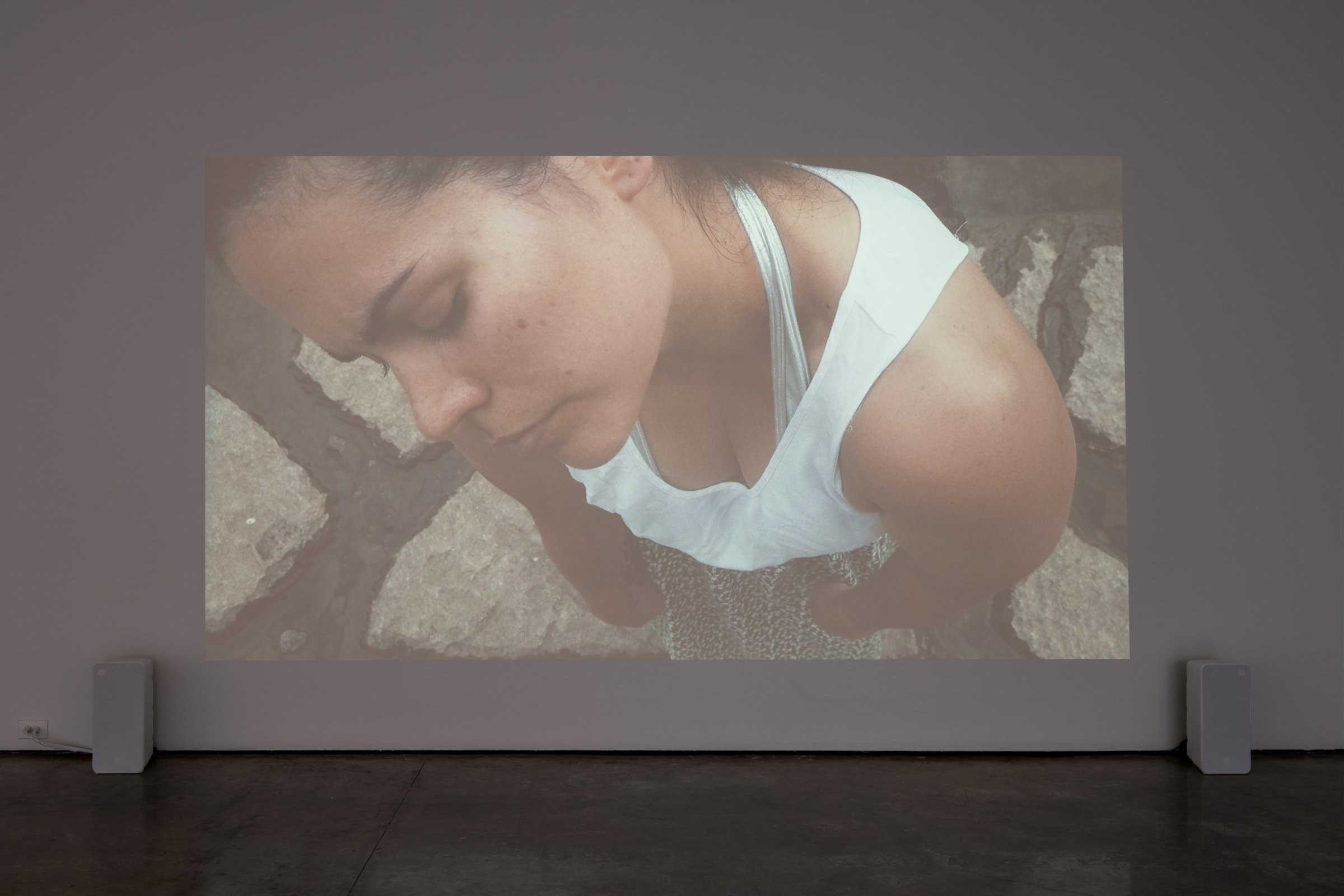  Tanya Lukin Linklater,  This moment an endurance to the end forever  (installation view), 2020, single channel projection with sound, 23m 17s. Image courtesy of Oakville Galleries. Courtesy of the artist. Photo by Blaine Campbell. 