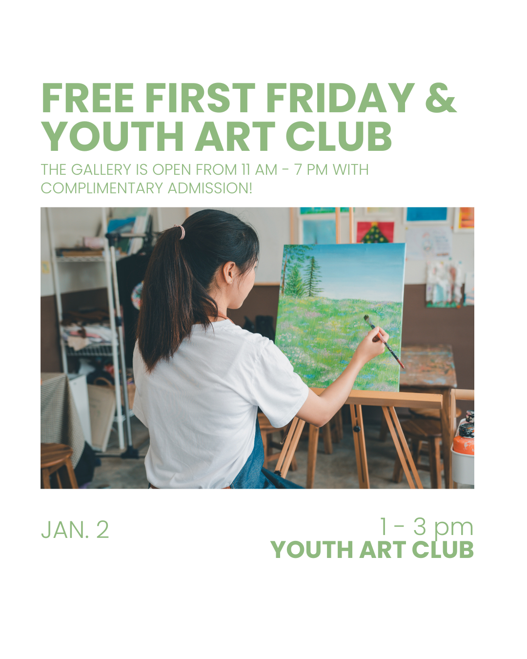 Free First Friday & Youth Art Club