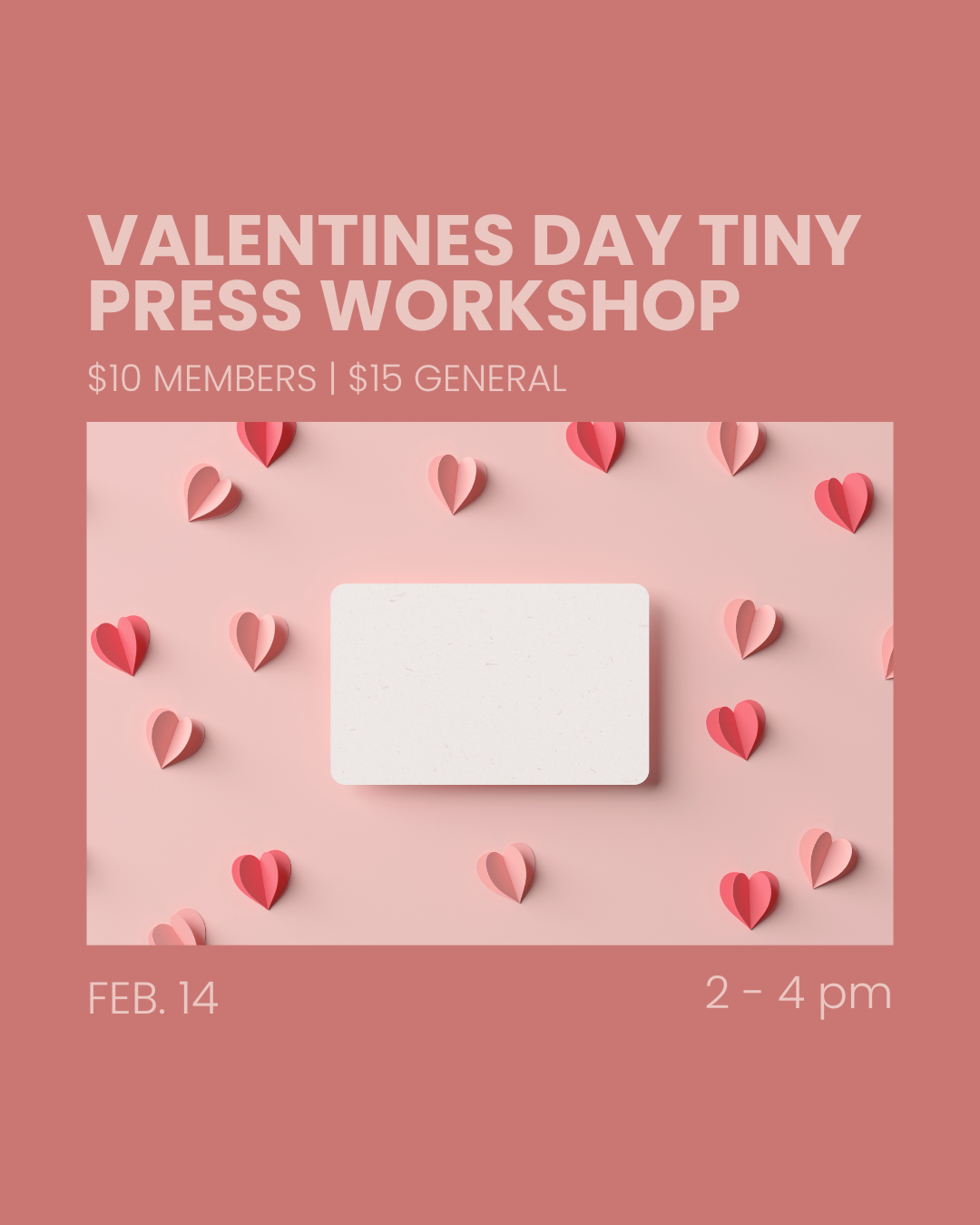 Valentines Day Tiny Press Workshop