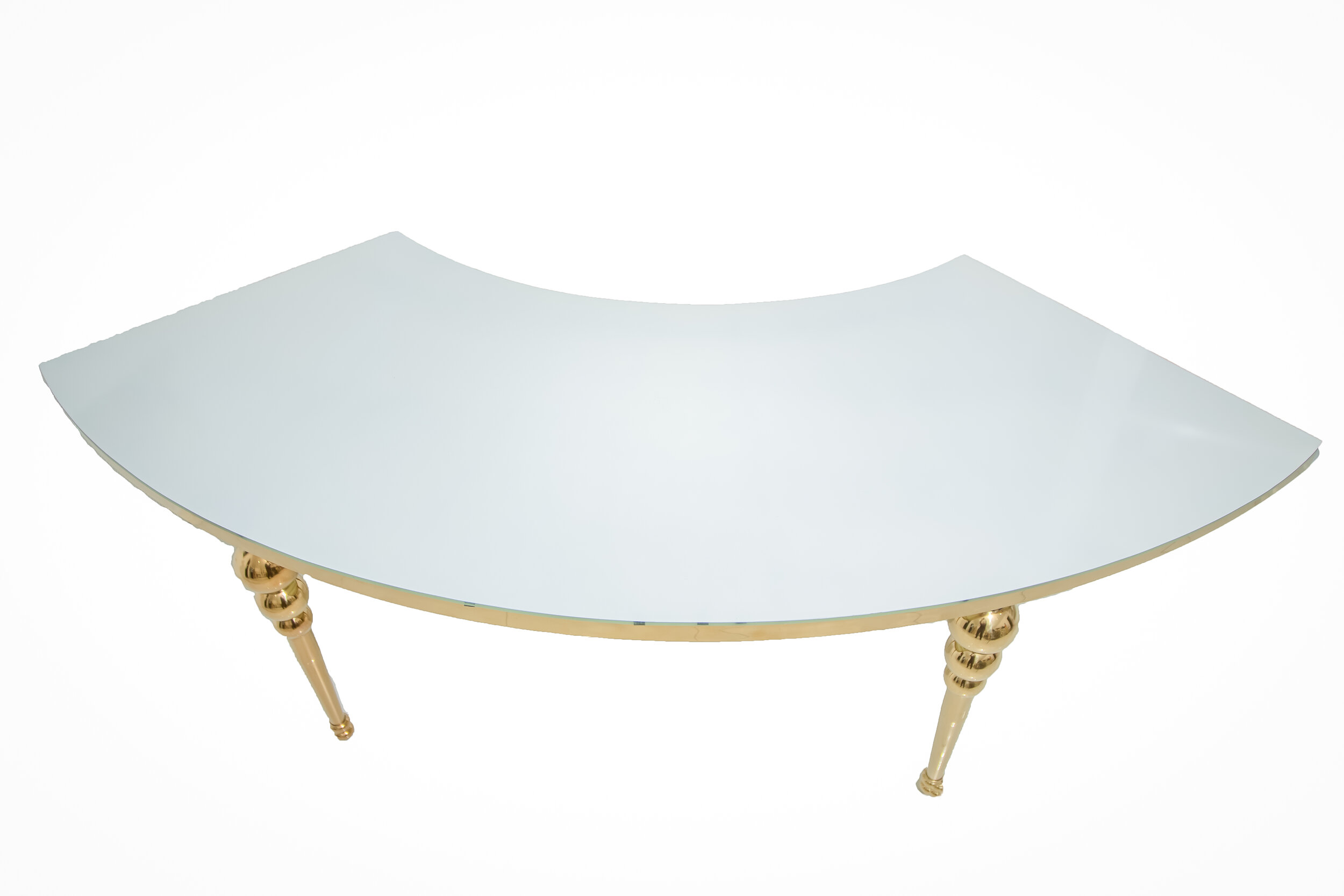 Serpentine Glass Table