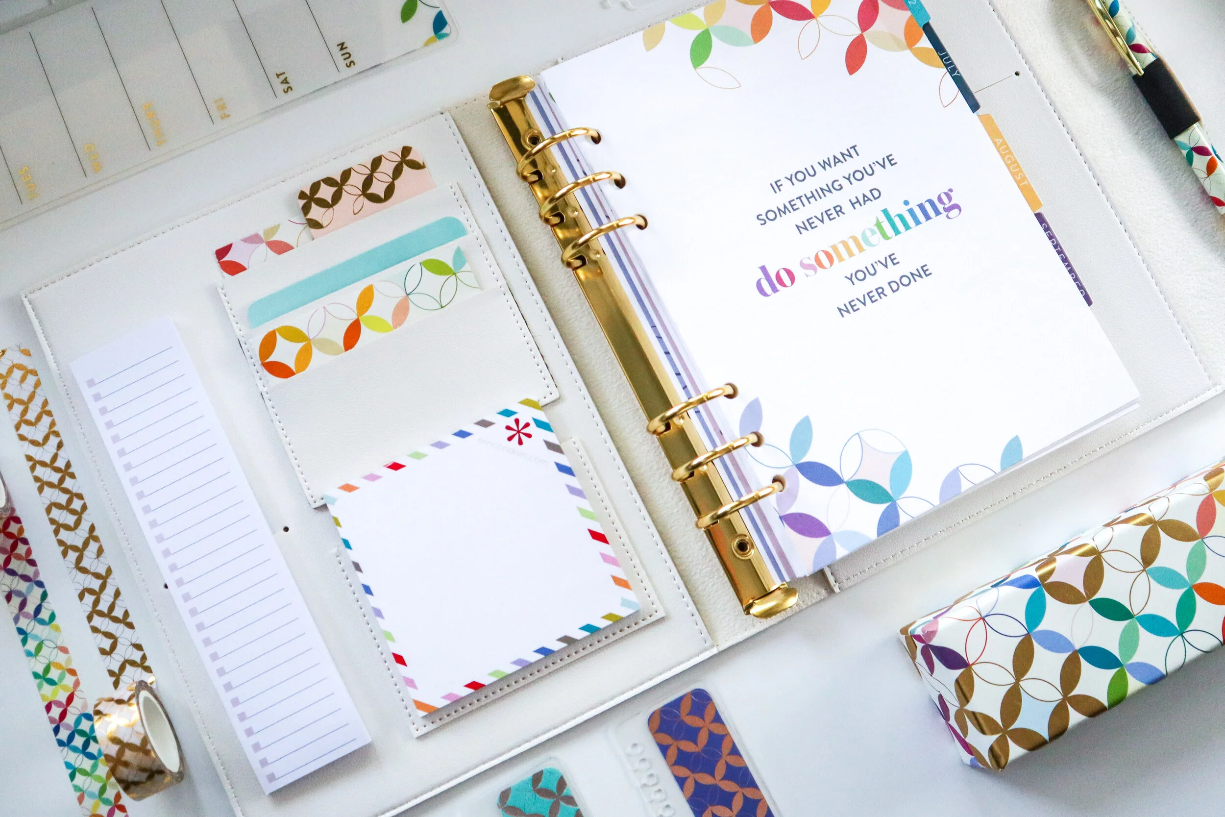 Erin Condren A5 Daily Life Planner Ring Agenda In EUC W Inserts Through 